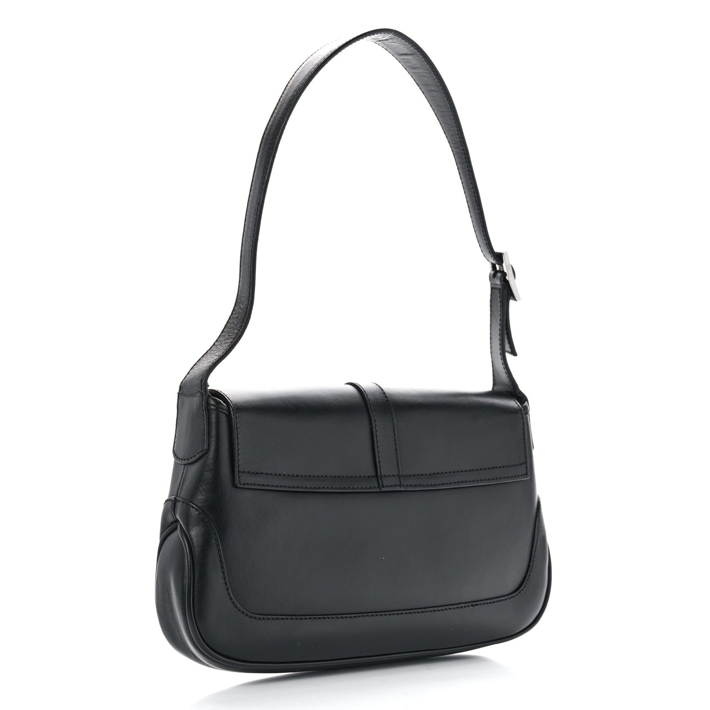 Calfskin Small Jackie O Hobo Black