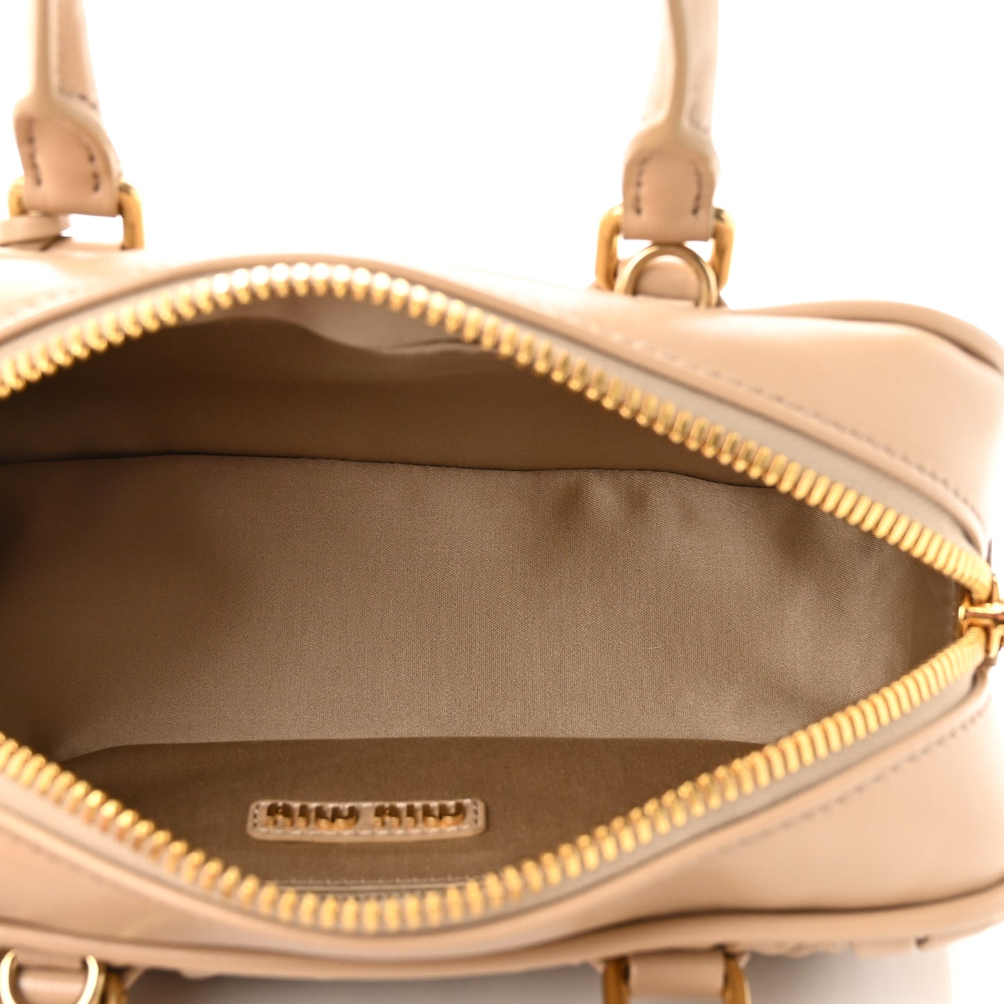 Nappa Matelasse Regular Arcadie Top Handle Bag Sabbia