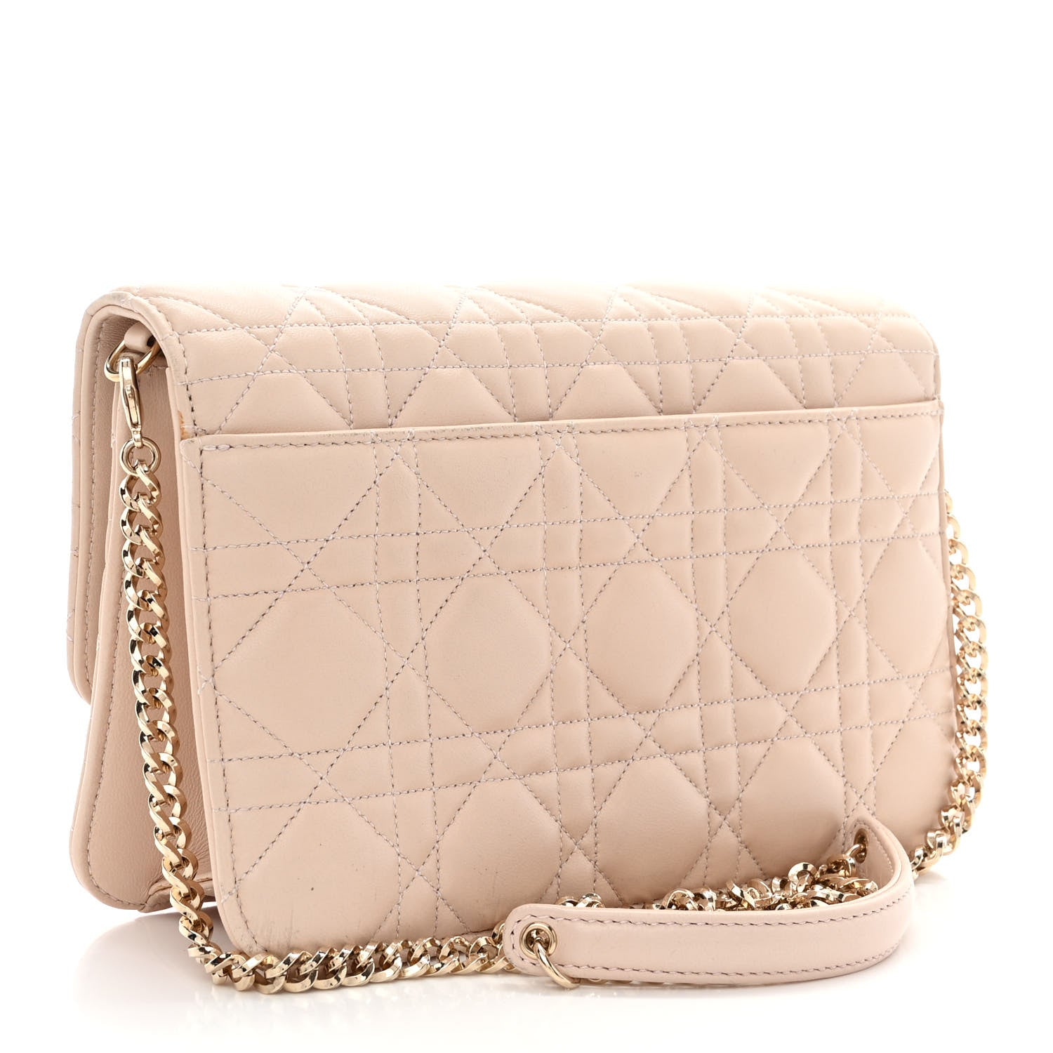 Christian Dior Lambskin Cannage Miss Dior Promenade Pouch Beige 3 of 12