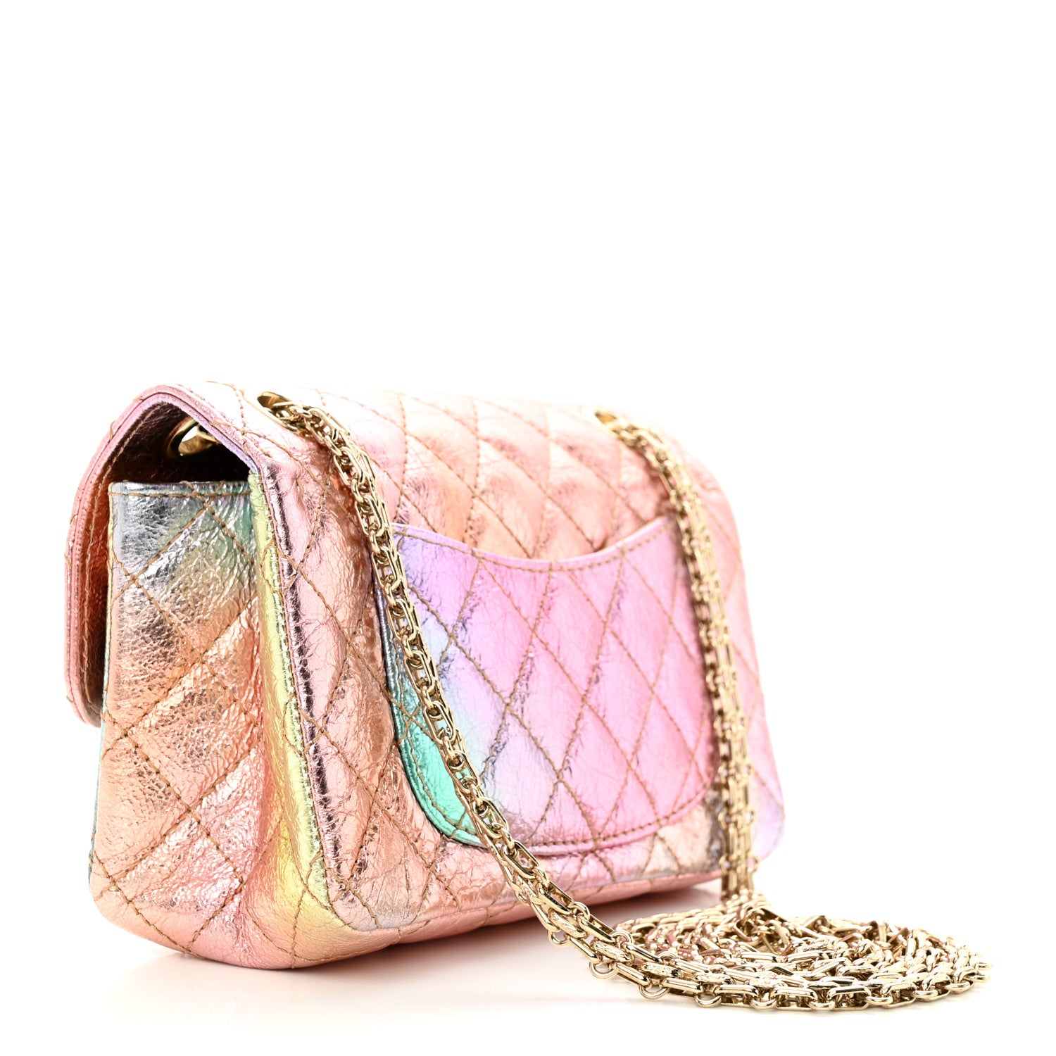 Chanel Metallic Goatskin Quilted Mini 2.55 Reissue Flap Multicolor 3 of 12