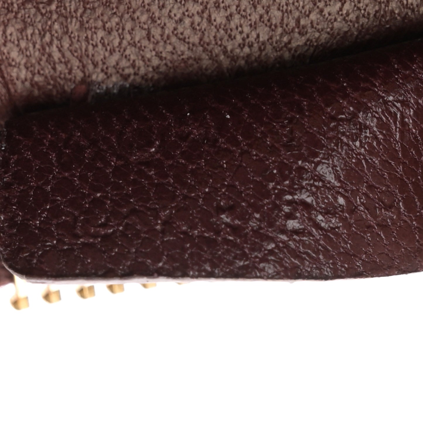 Grained Calfskin Half Moon Shoulder Bag Raisin