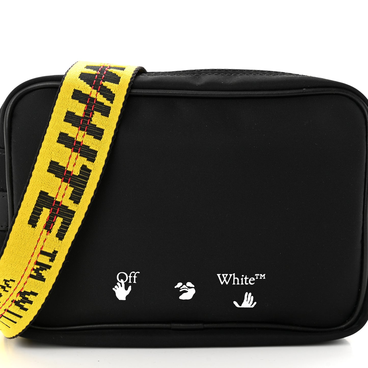 Nylon Logo Print Crossbody Bag Black