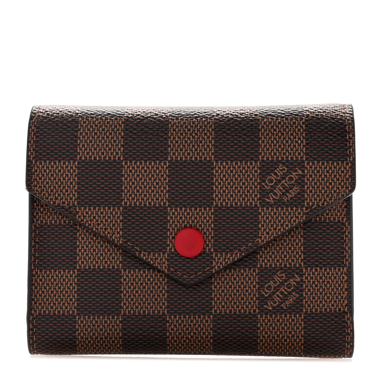 Damier Ebene Victorine Wallet Cherry