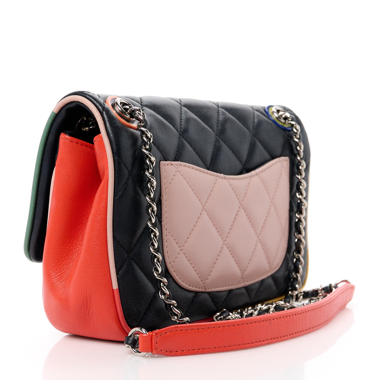 Chanel Lambskin Plexiglass Quilted Small Cuba Color Flap Black Multicolor 3 of 12