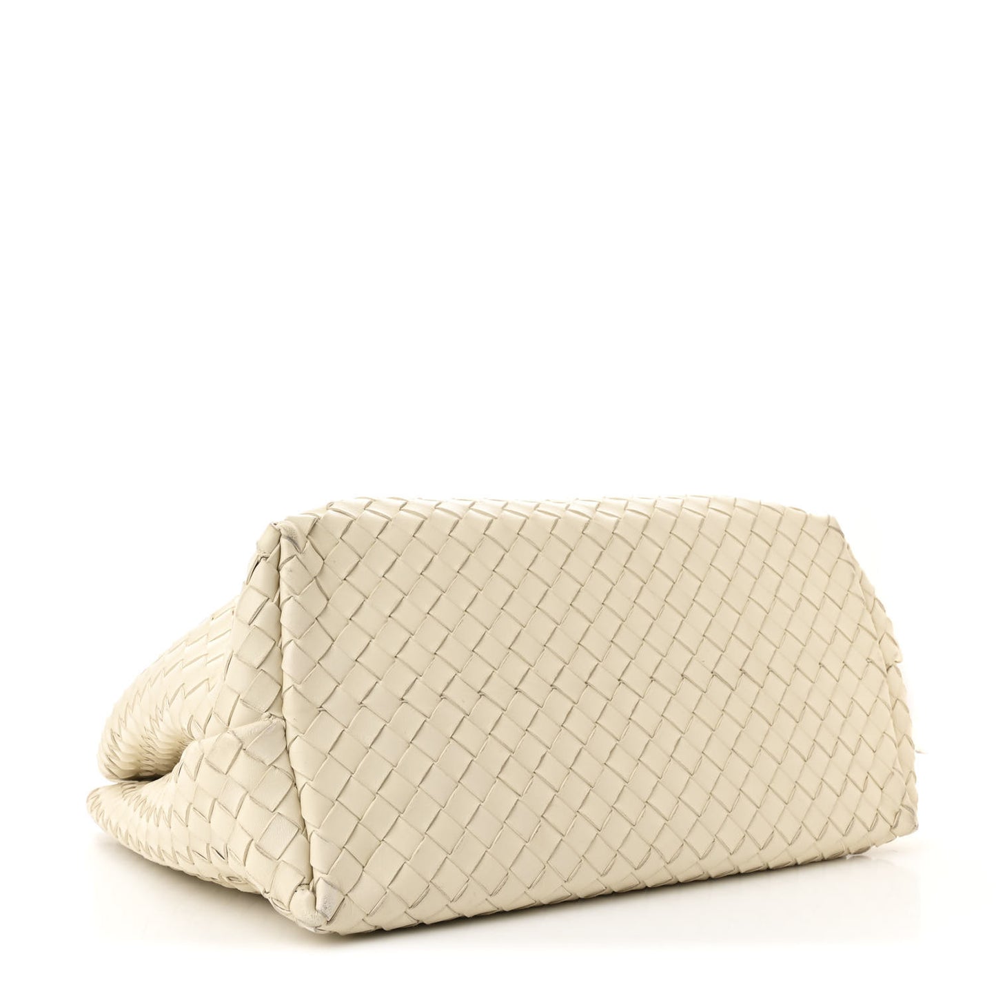 Nappa Intrecciato Large Andiamo Shoulder Bag Sea Salt