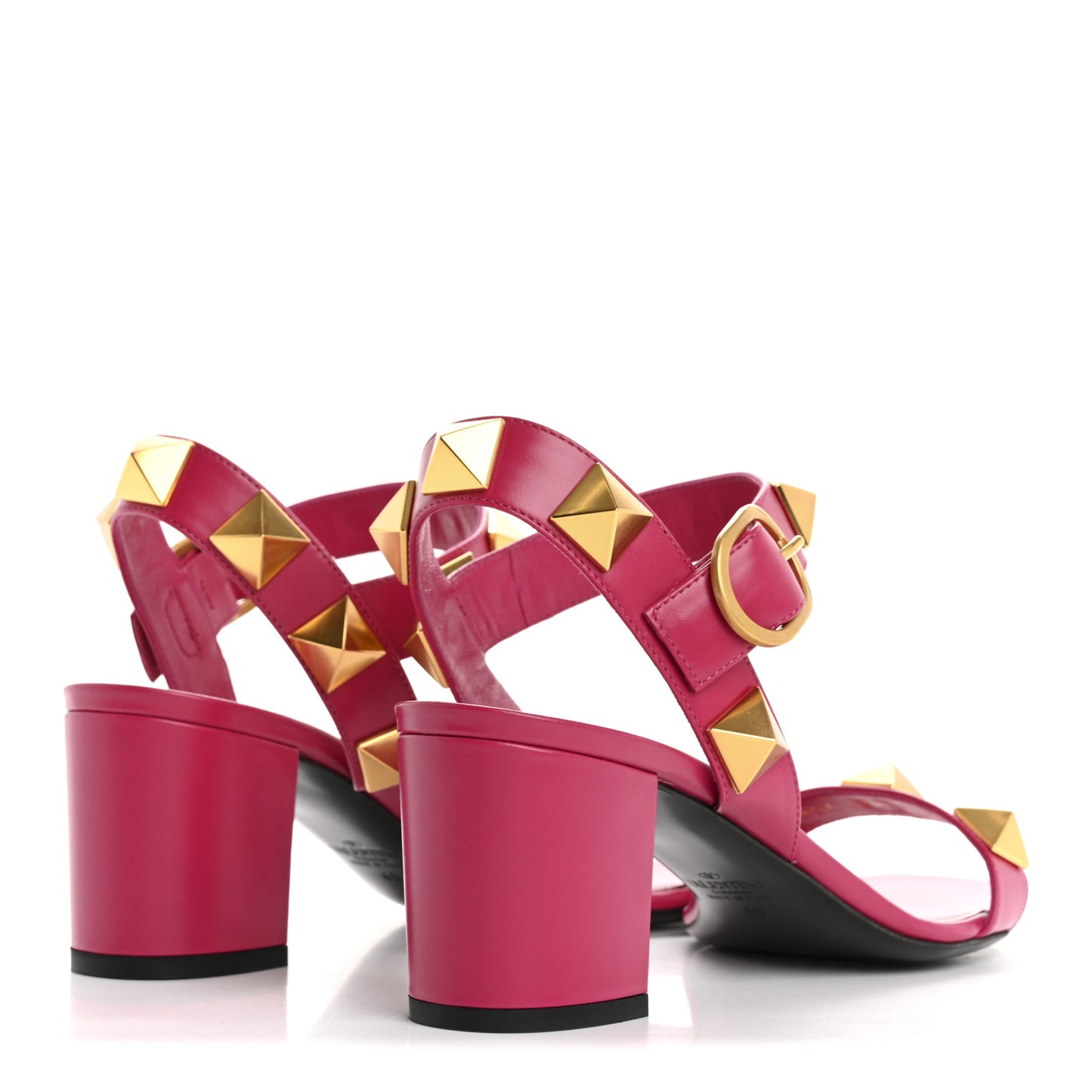 Calfskin Roman Stud 60mm Sandals 40 Blossom