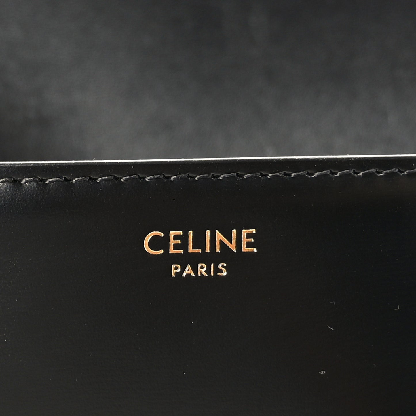 Shiny Calfskin Triomphe Shoulder Bag Black