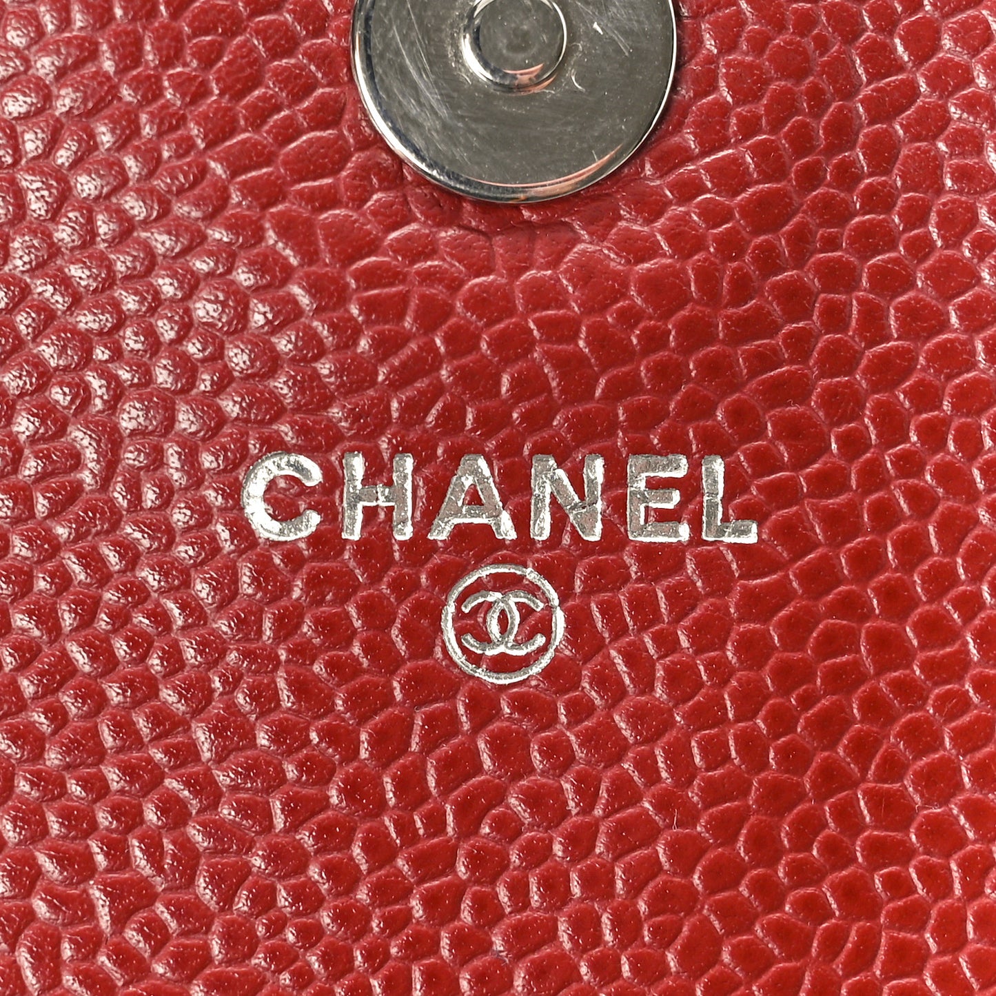 Caviar Half Moon Wallet On Chain WOC Dark Red