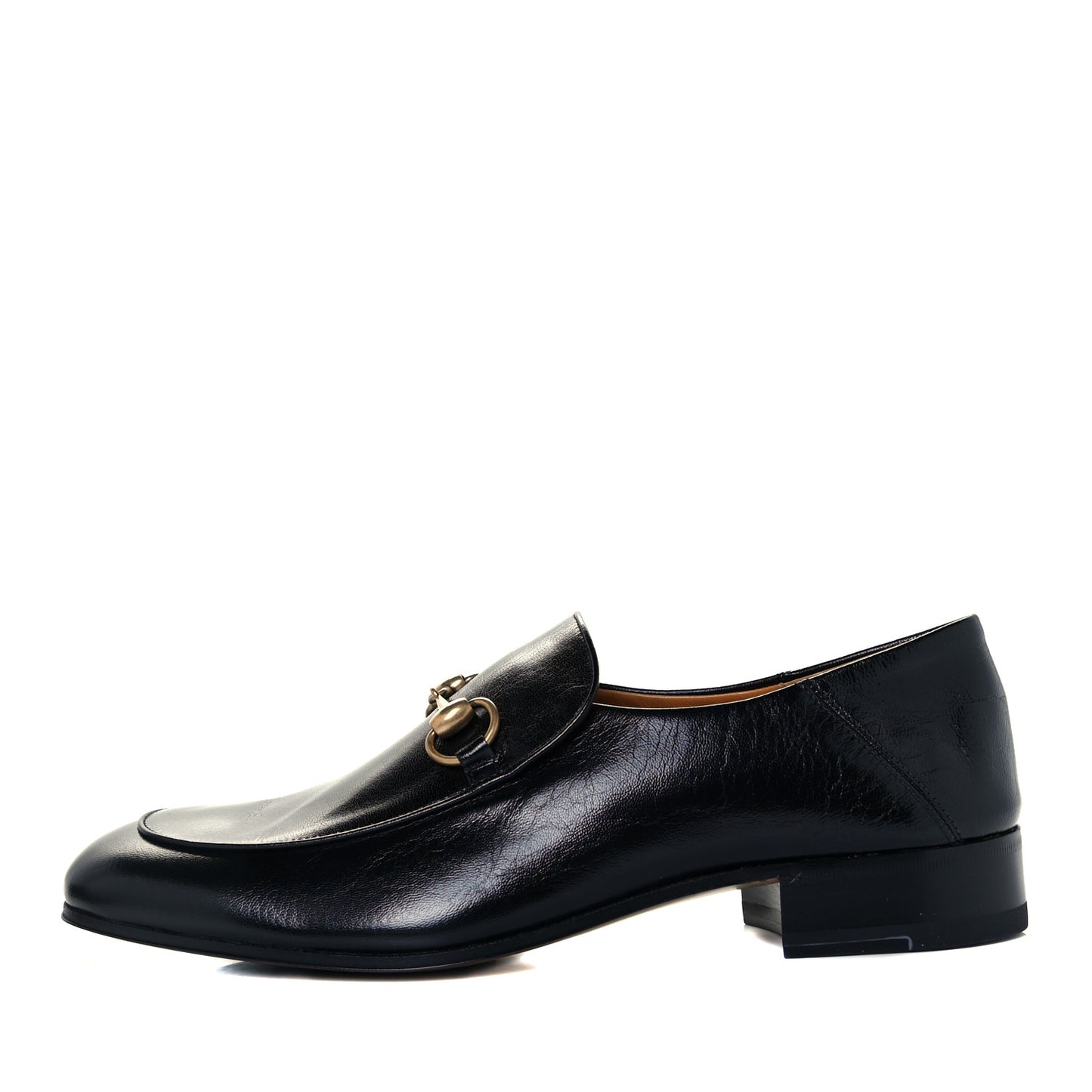 Goatskin Mens Horsebit Loafers 8.5 Black
