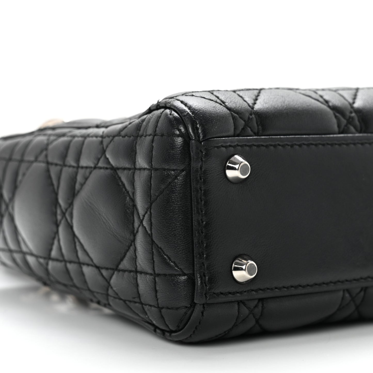 Lambskin Cannage Mini Lady Dior Black