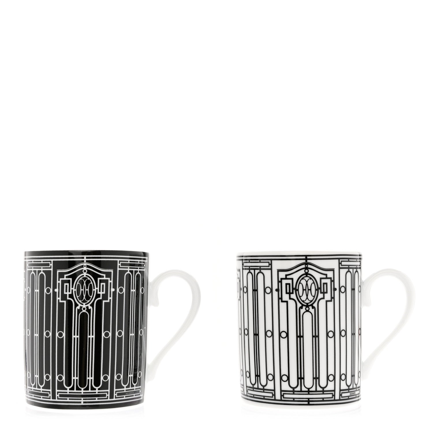 Hermes Porcelain H Deco Mug Set Of 2 1 of 8