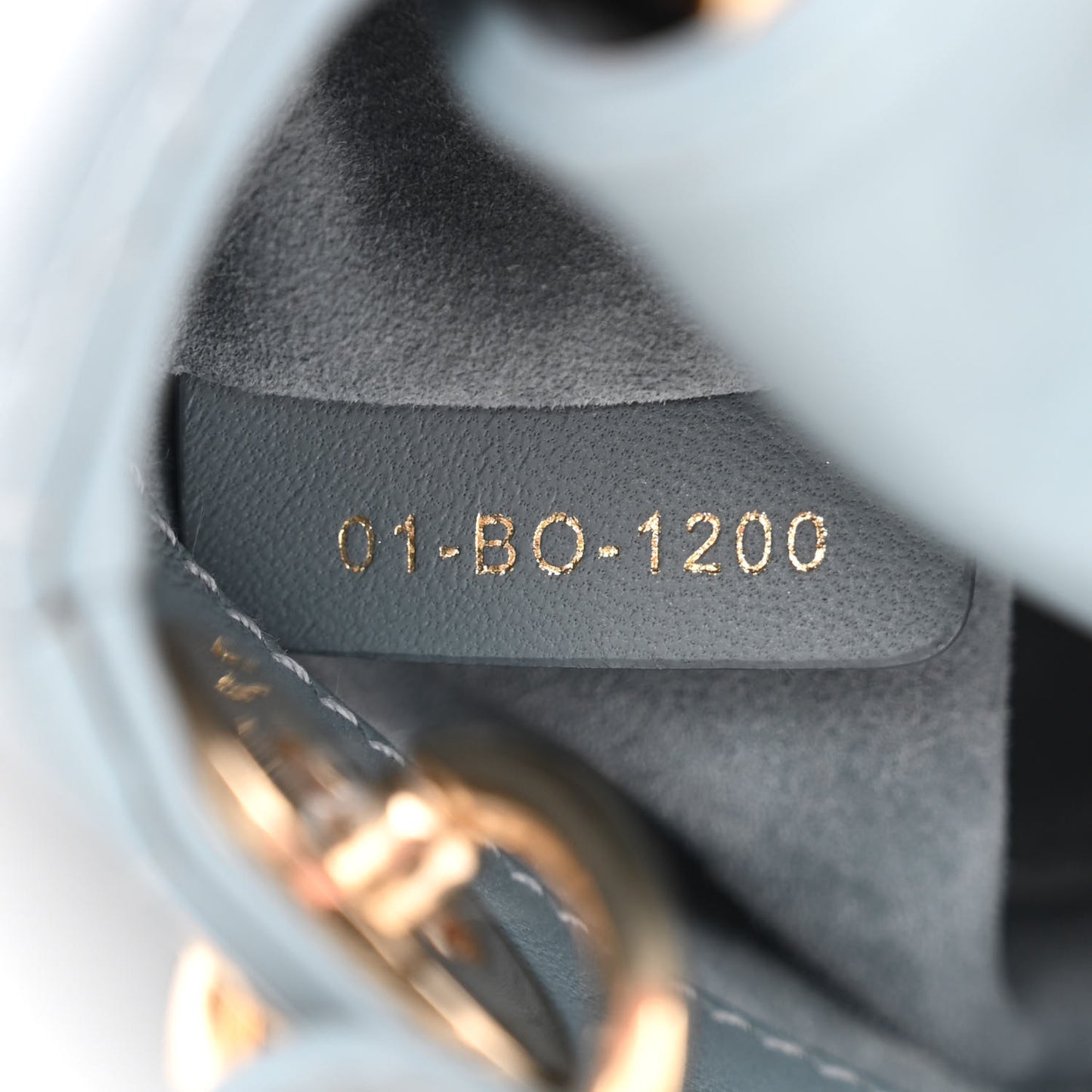 Lambskin Cannage Micro Lady Dior Cloud Gray