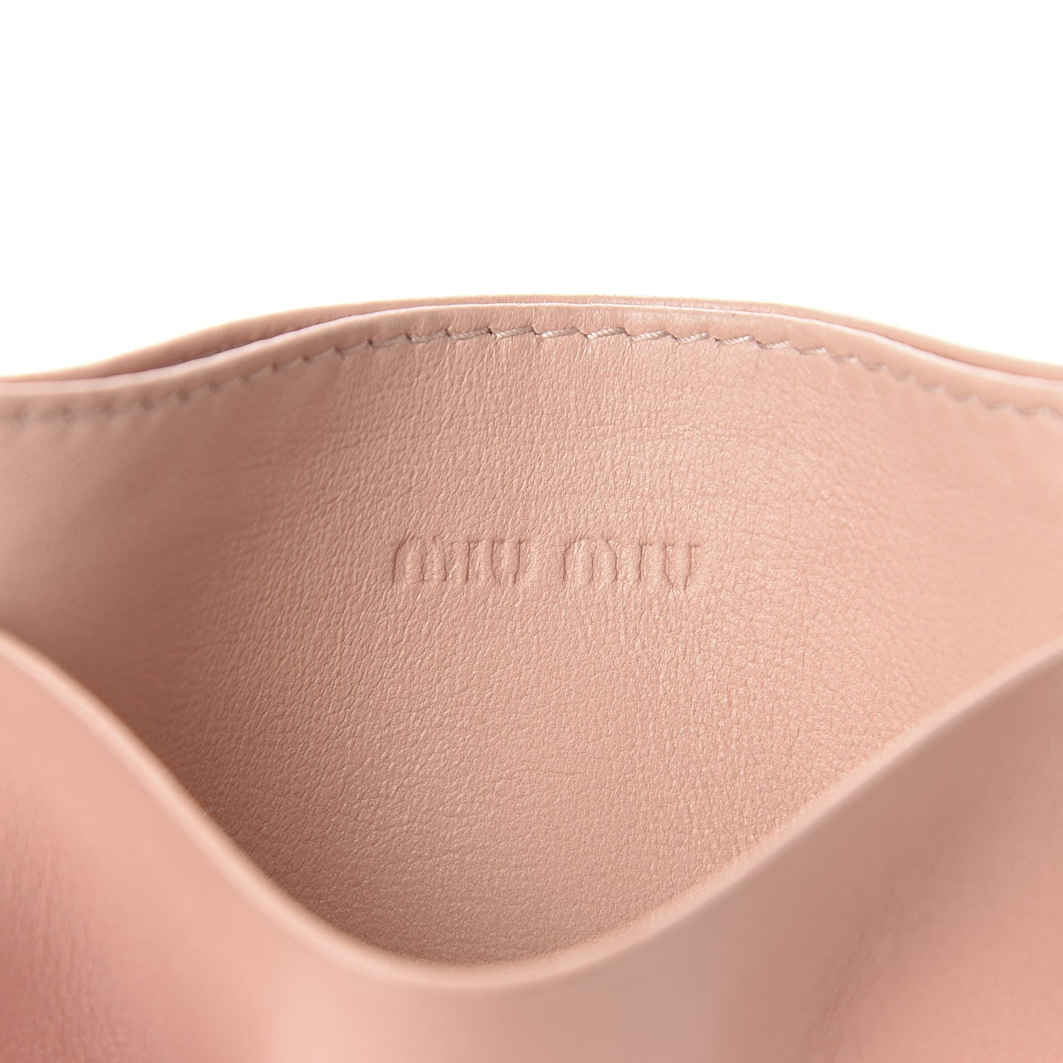 Miu Miu Nappa Matelasse Card Holder Cammeo 8 of 9