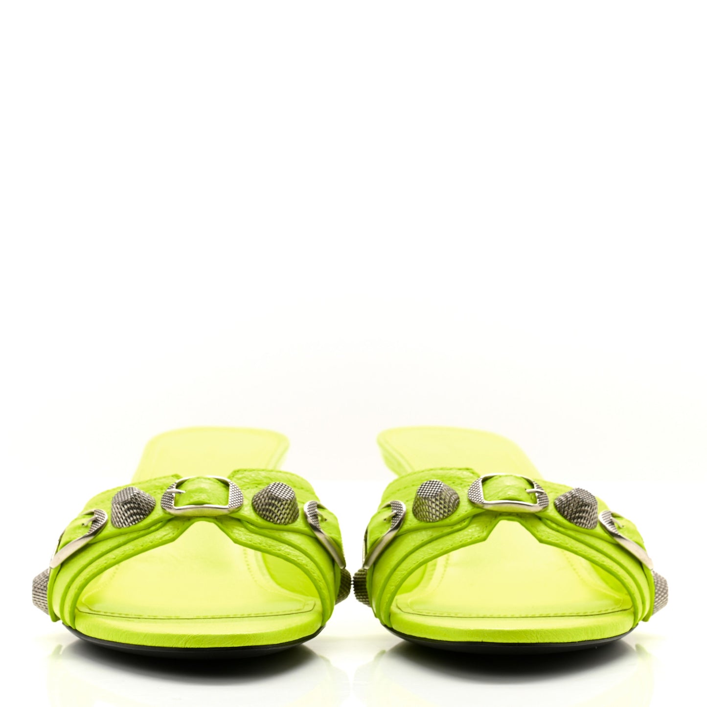 Agneau Arena Cagole 50mm Slide Sandals 39 Fluo Yellow