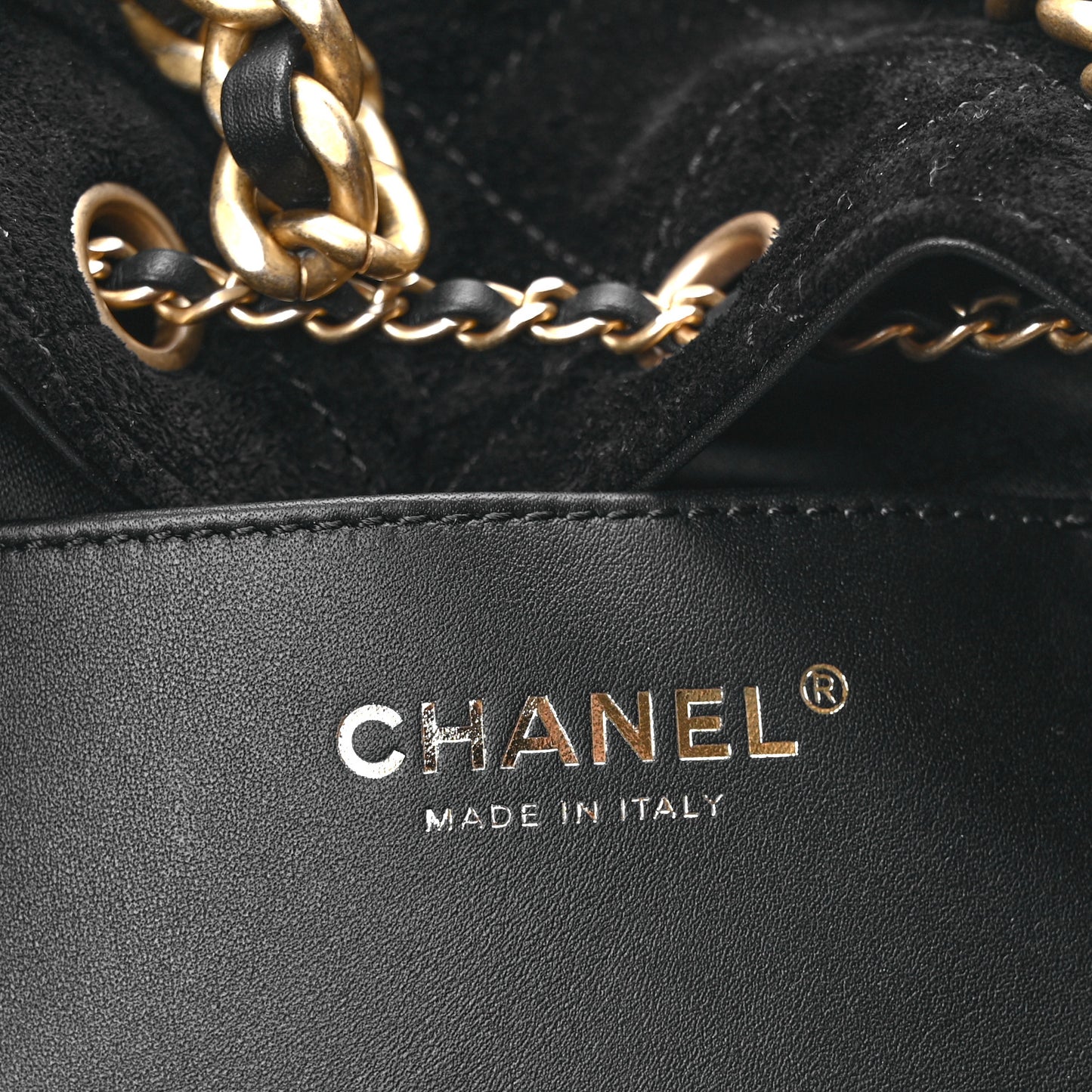 Suede Quilted Small Chanel 25 Handbag Black