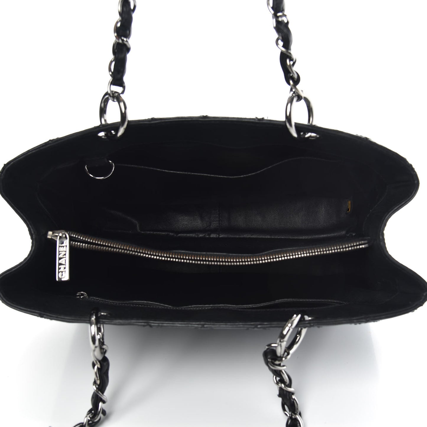 Calfskin Quilted Grand Shopping Tote GST Black