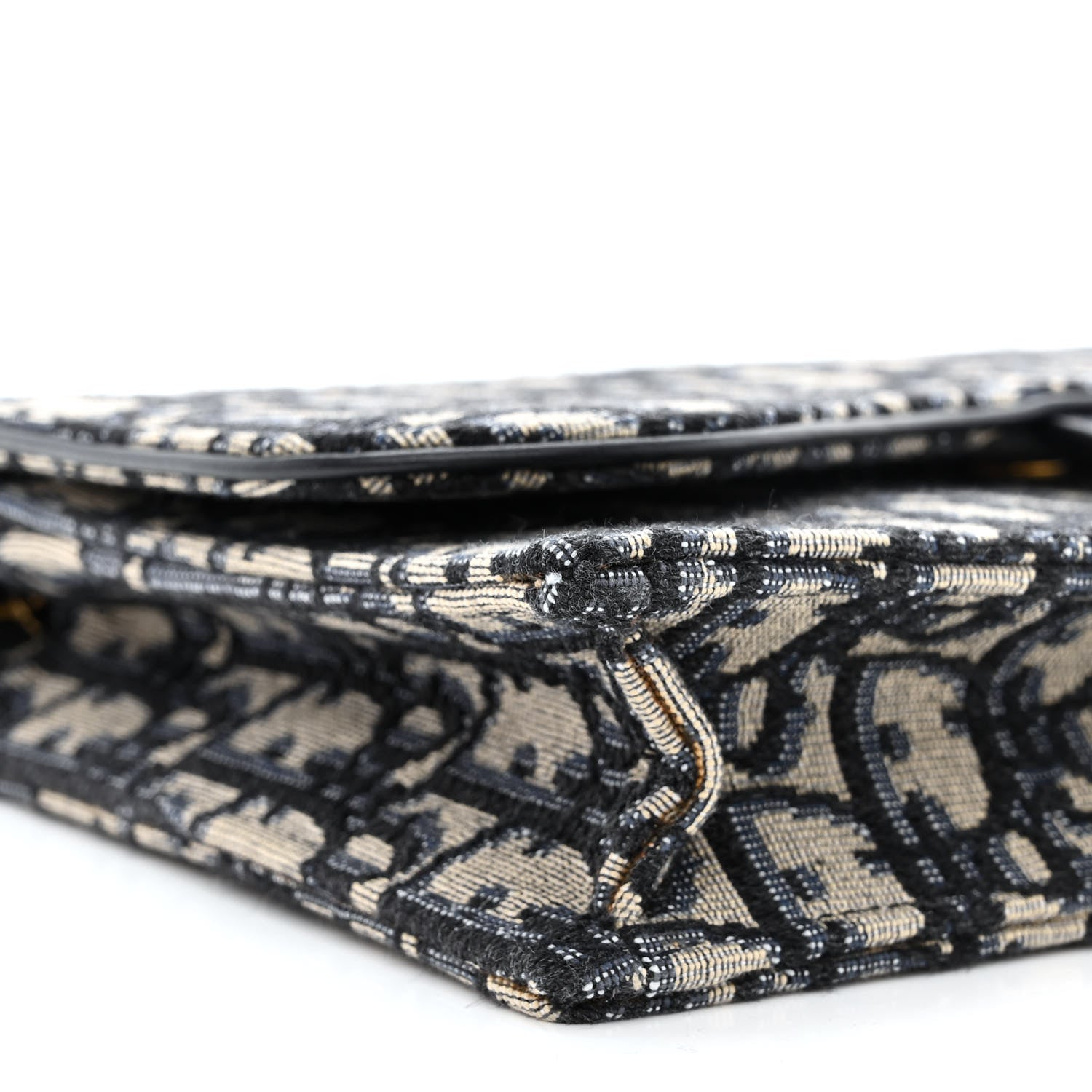 Christian Dior Oblique Saddle Chain Pouch Blue 9 of 13