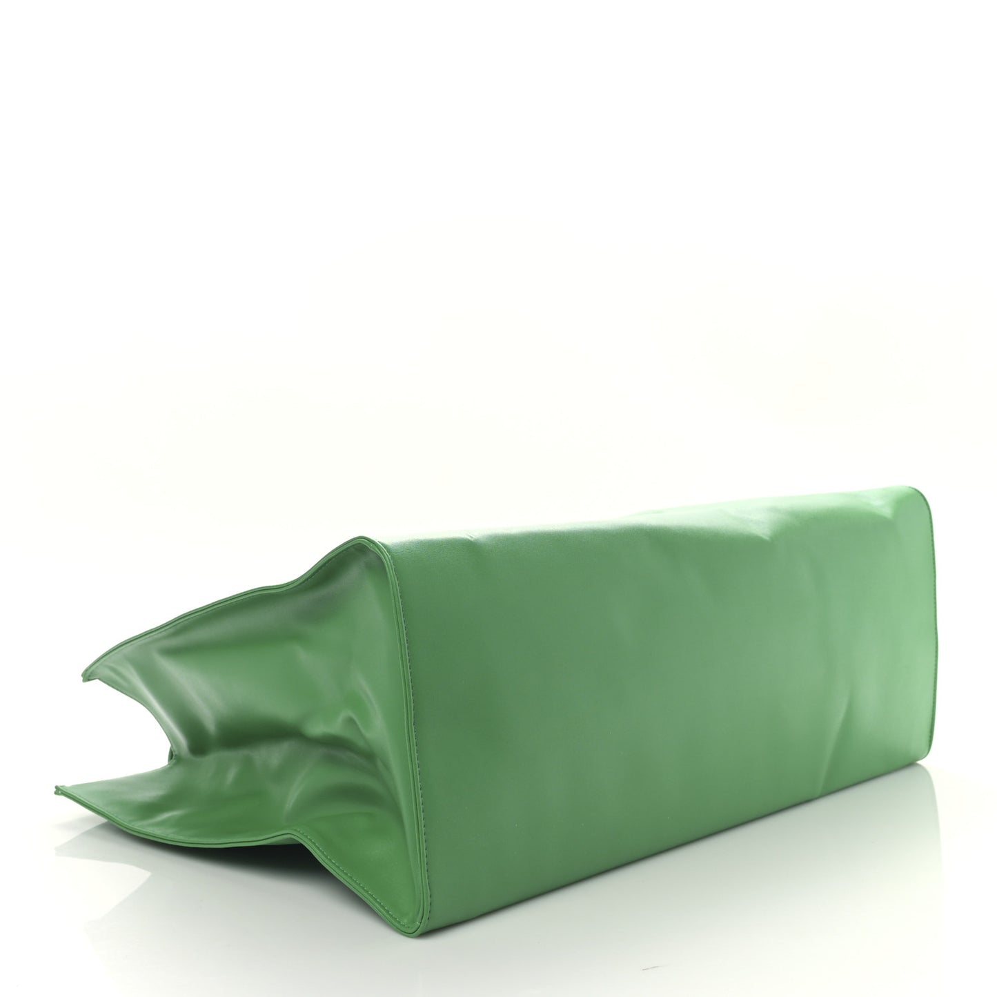 Vegan Leather Large Shopping Bag Greenscreen