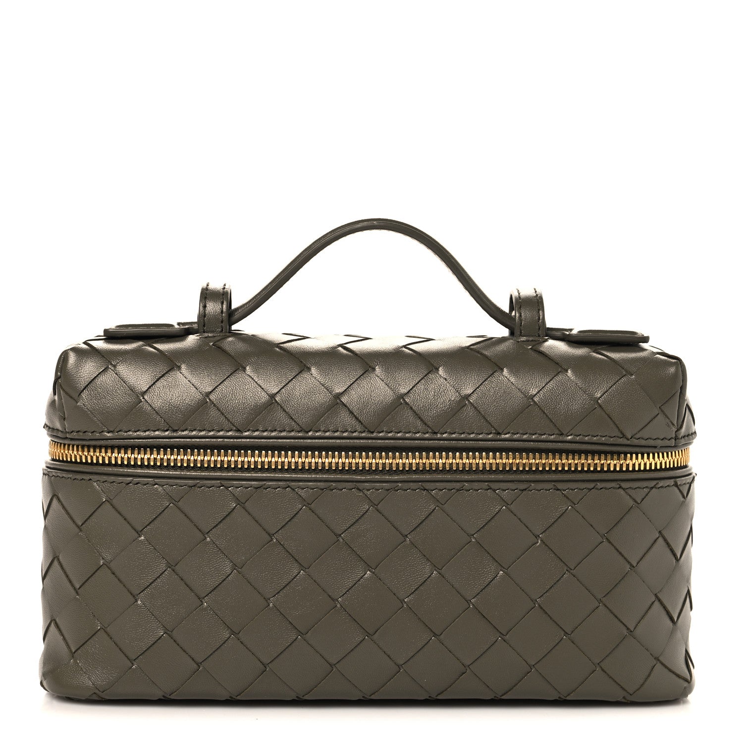 Bottega Veneta Calfskin Intrecciato Bang Bang Vanity Case Pinecone
