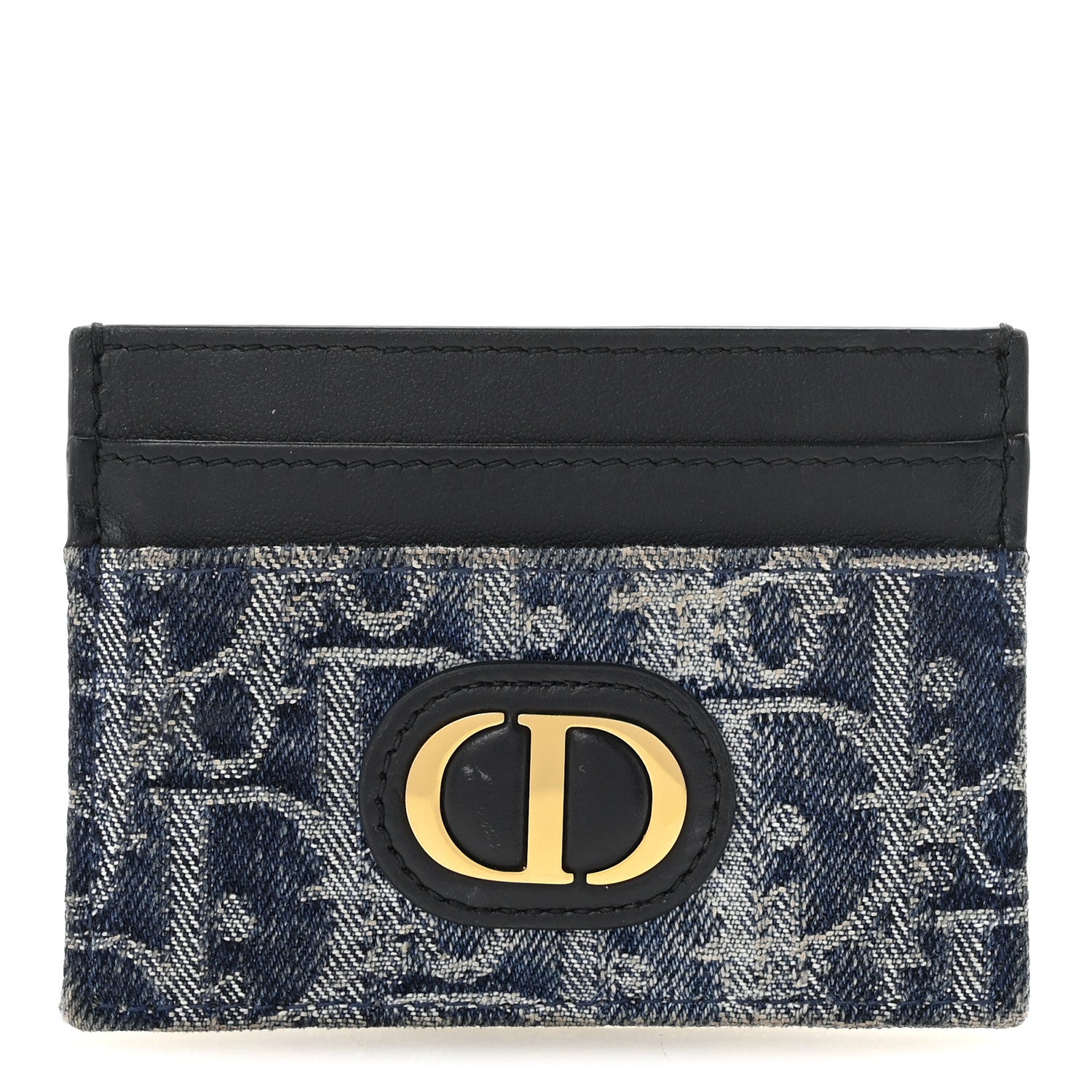 Christian Dior Denim Jacquard Oblique Calfskin 30 Montaigne