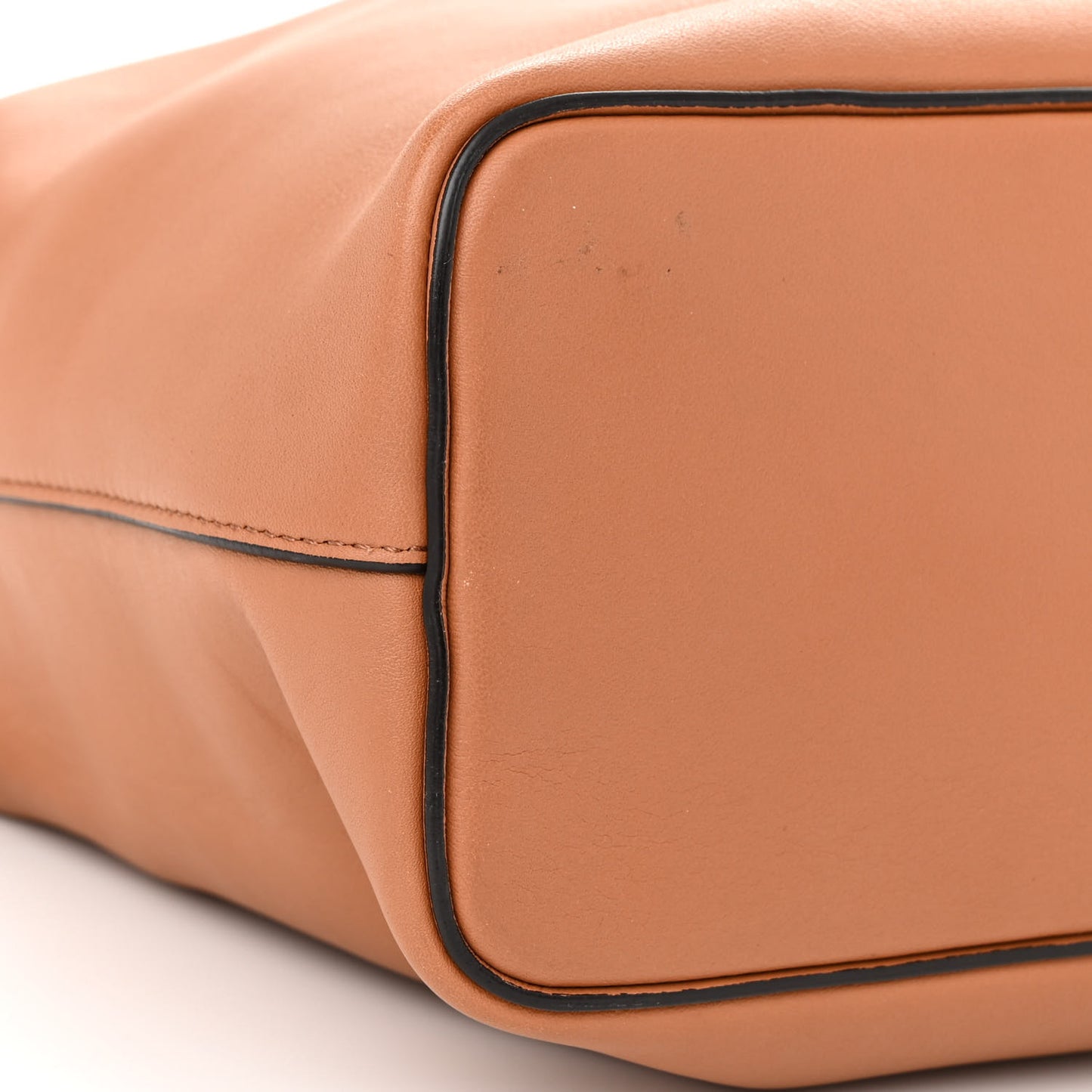 Lambskin Small Soft Cube Satchel Light Tan