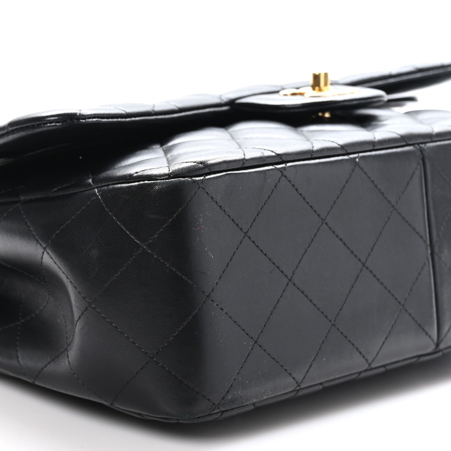Chanel Lambskin Quilted Jumbo Double Flap Black 9 of 11