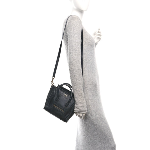 Smooth Calfskin Nano Luggage Black