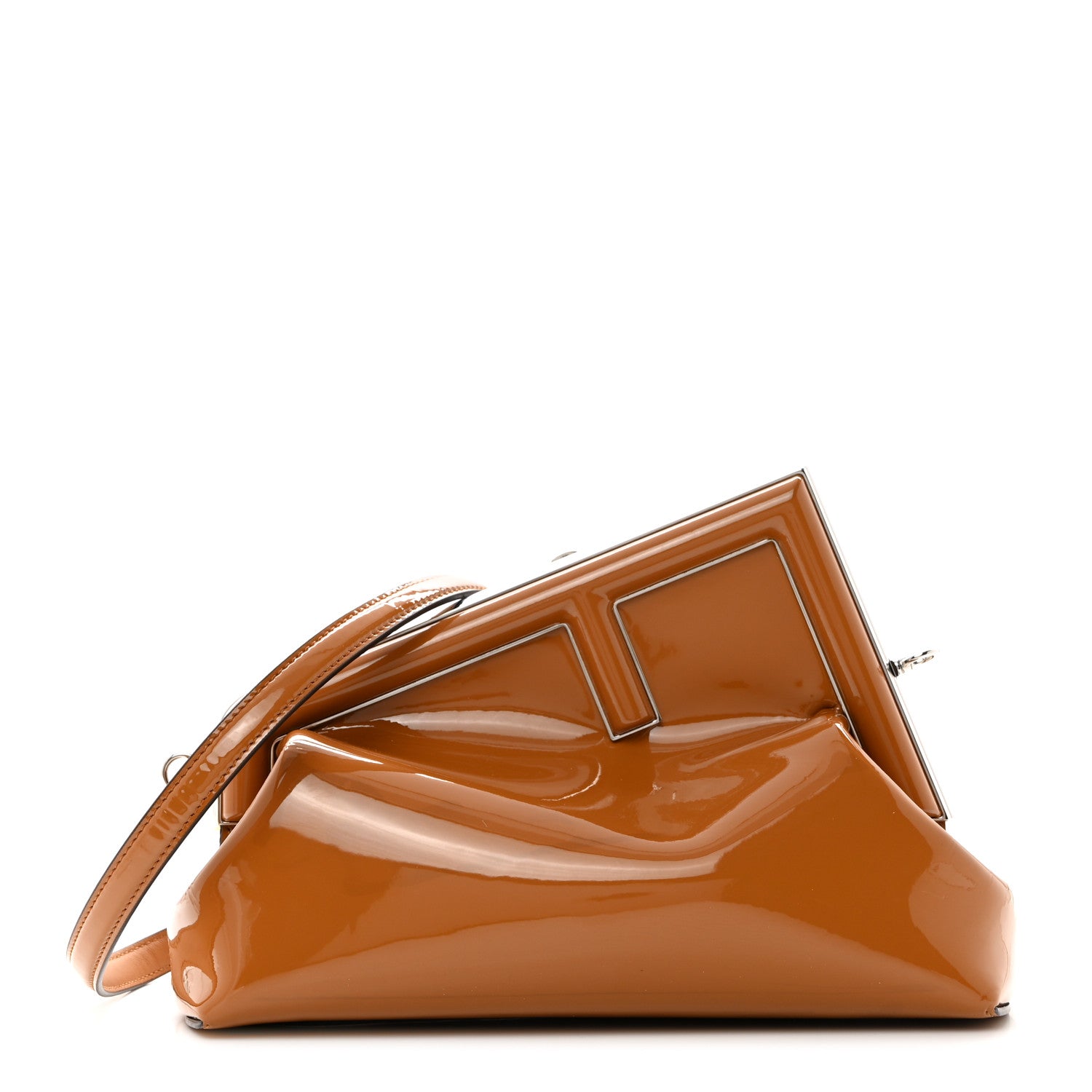 Fendi Patent Midi Fendi First Caramello 1 of 11