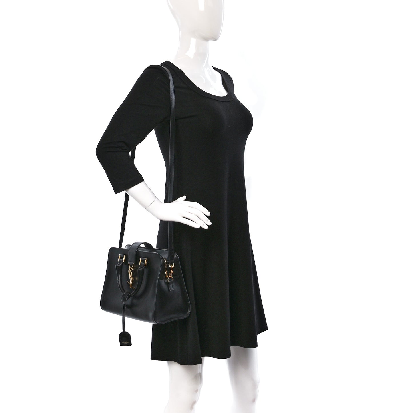 Calfskin Monogram Baby Cabas Black