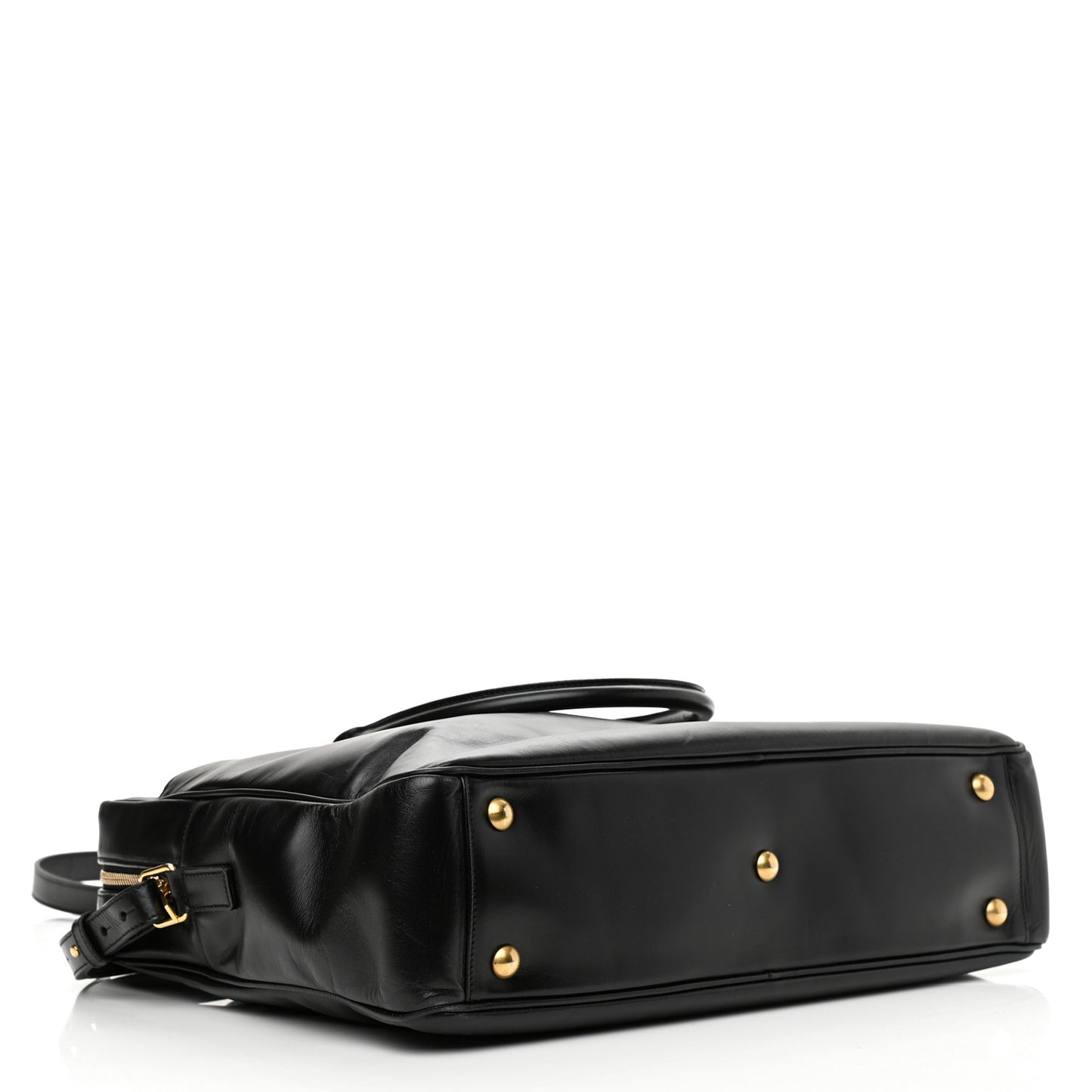 Calfskin Small Classic Duffle Briefcase Black