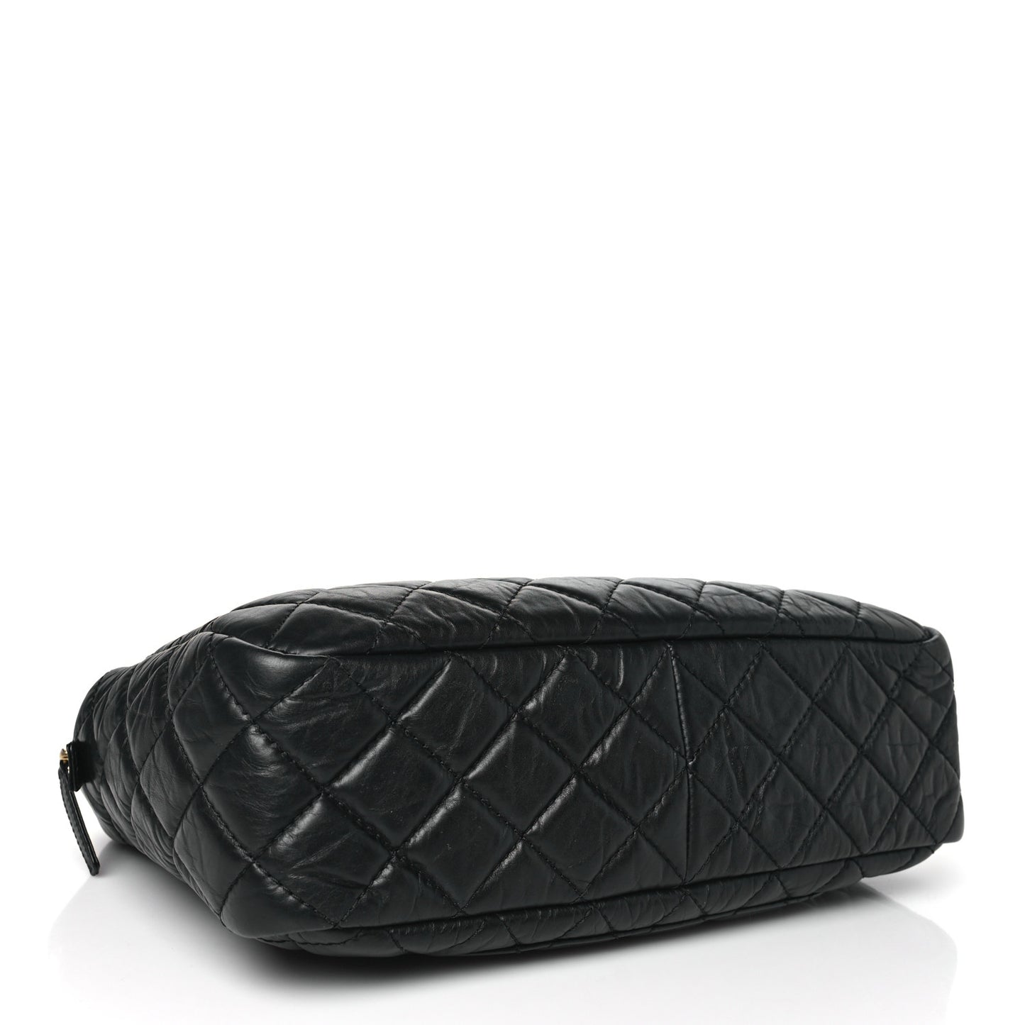 Aged Calfskin Quilted Large Reissue Camera Case Black