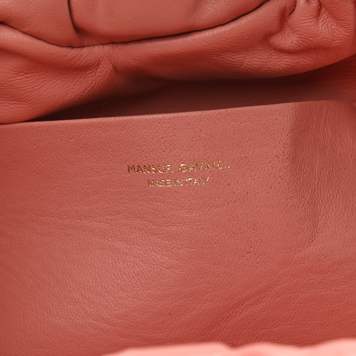 Lambskin Cloud Clutch Coral