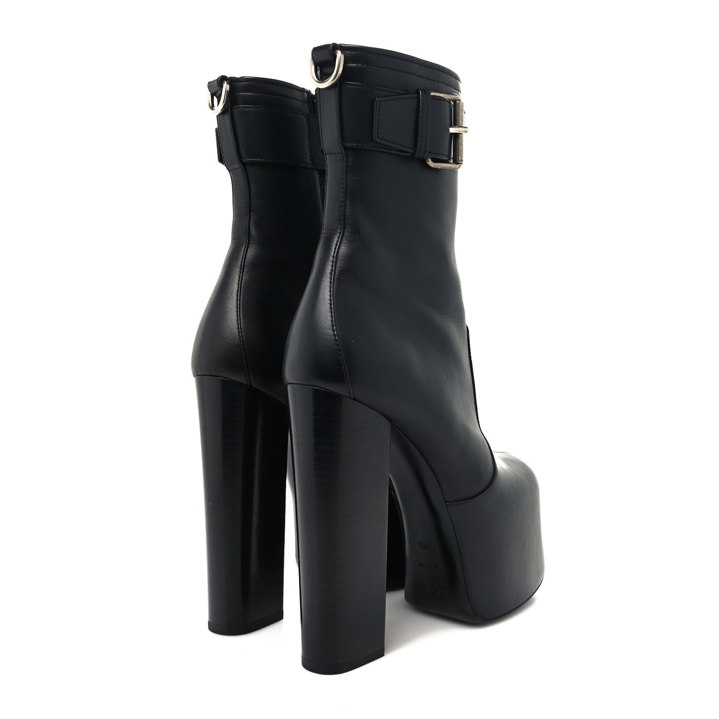 Calfskin Mina 135 Boots 38.5 Black