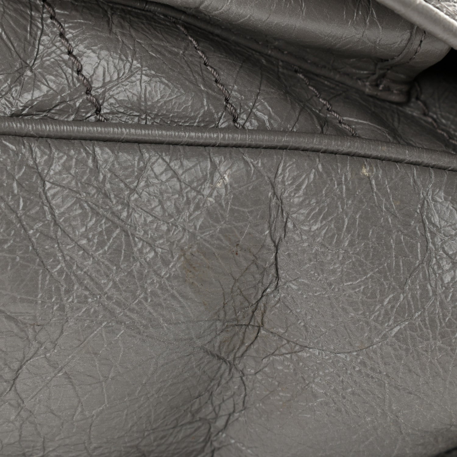 Saint Laurent Crinkled Calfskin Matelasse Monogram Large Niki Chain Satchel Fog 11 of 12