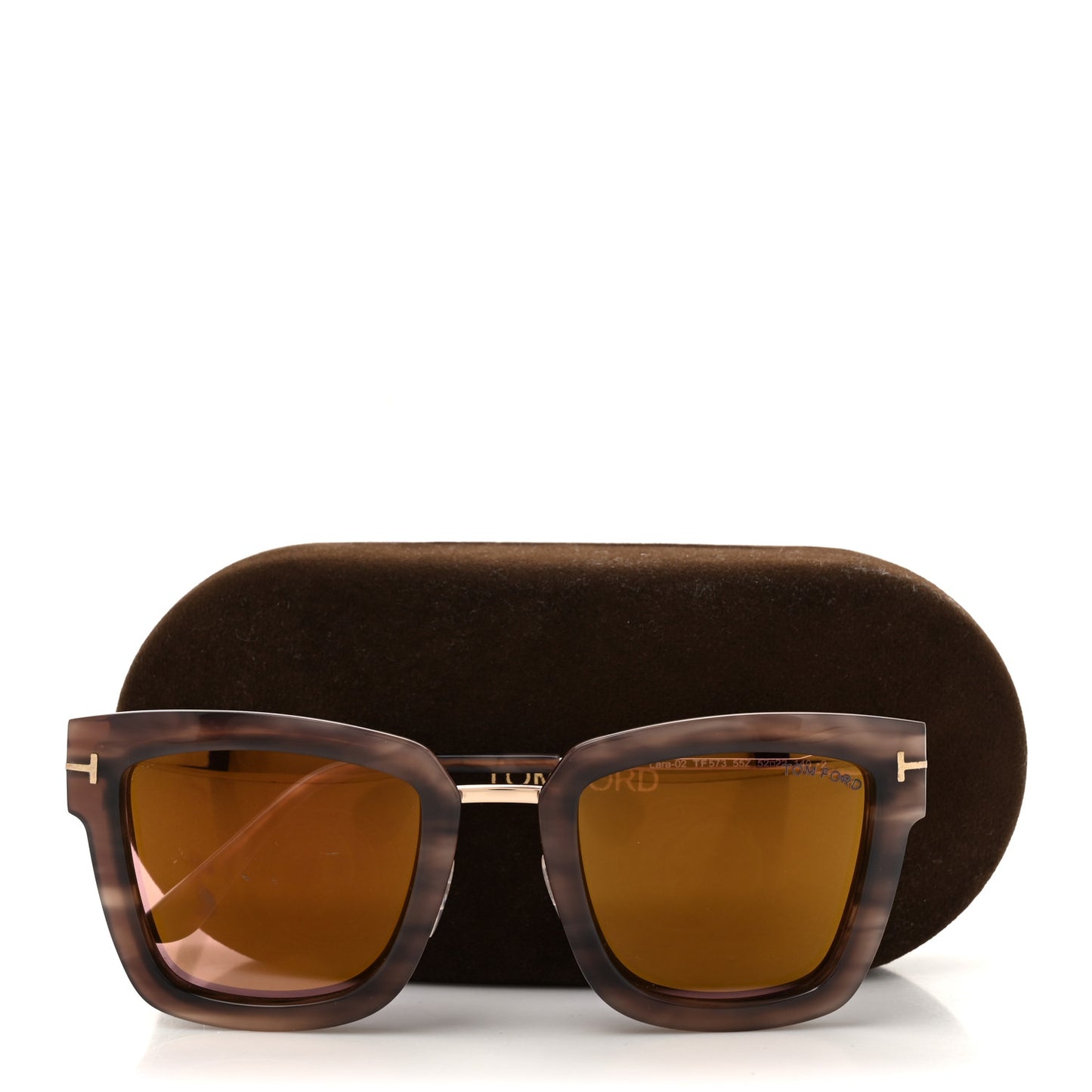 Acetate Lara Sunglasses TF573 Pink Melange Havana