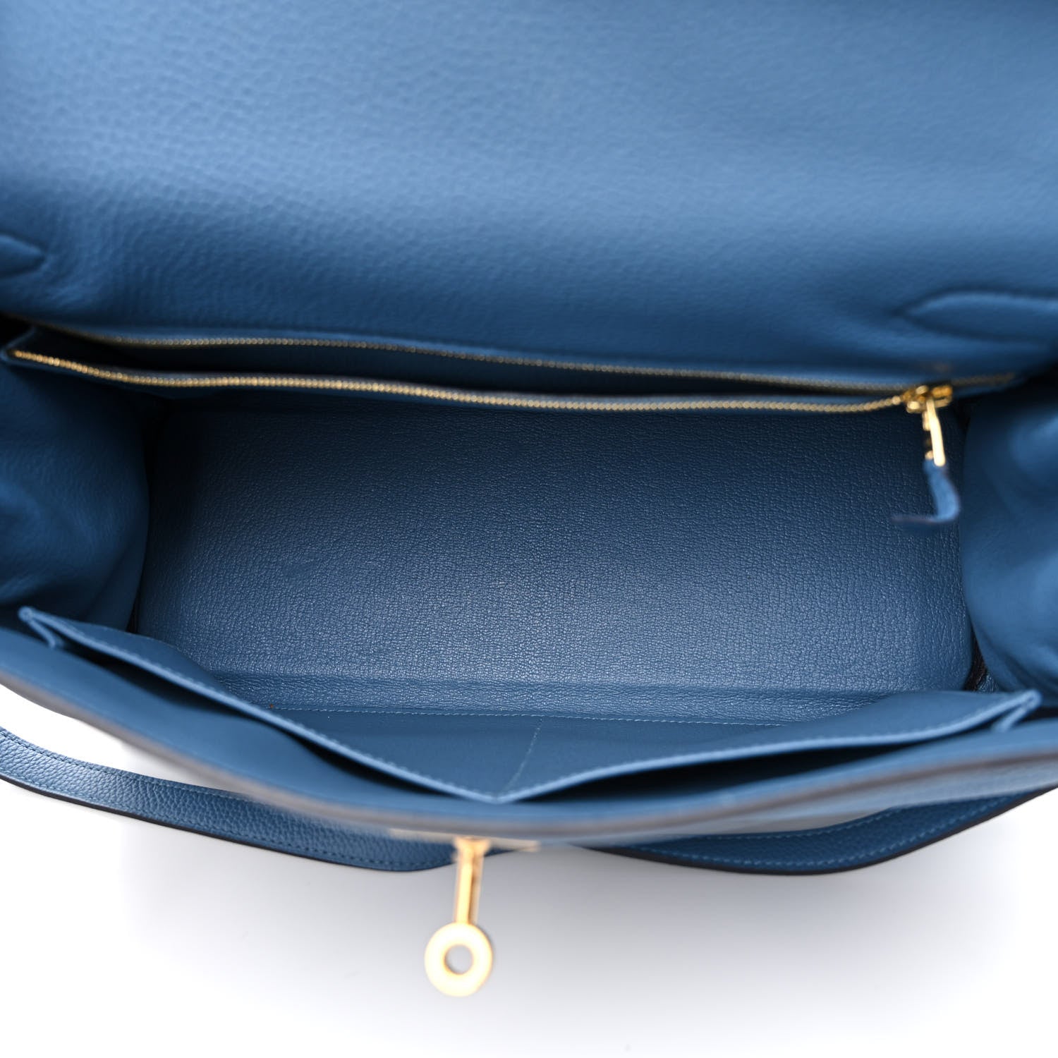 Hermes Togo Kelly Retourne 32 Azur 5 of 15