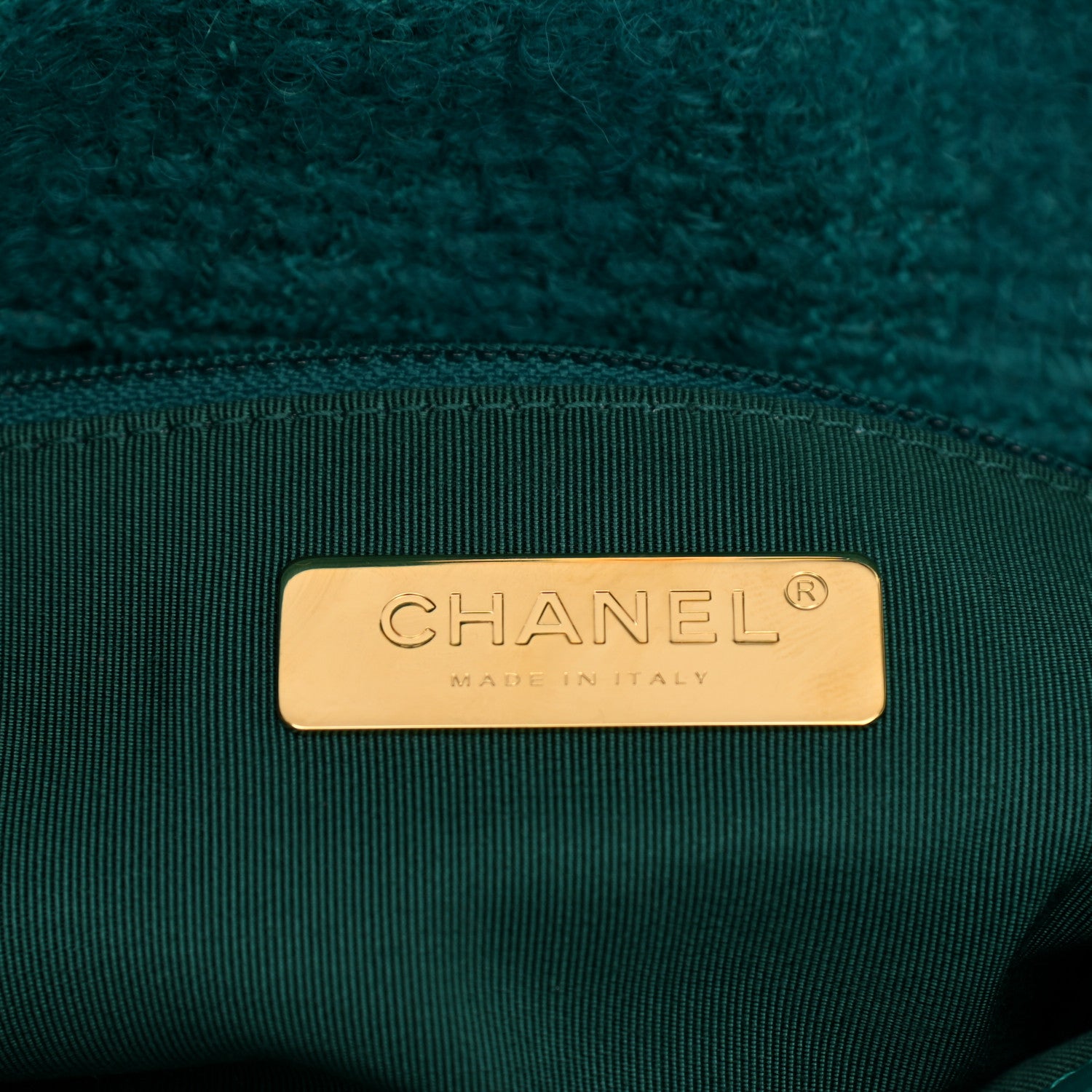 Chanel Tweed Quilted Medium Chanel 19 Flap Green 6 of 9