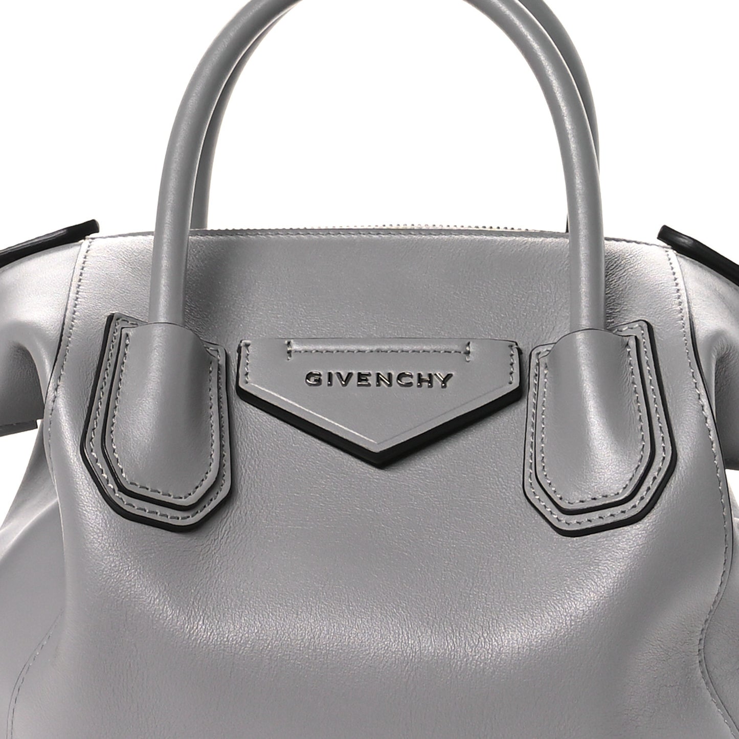 Calfskin Small Soft Antigona Pearl Grey