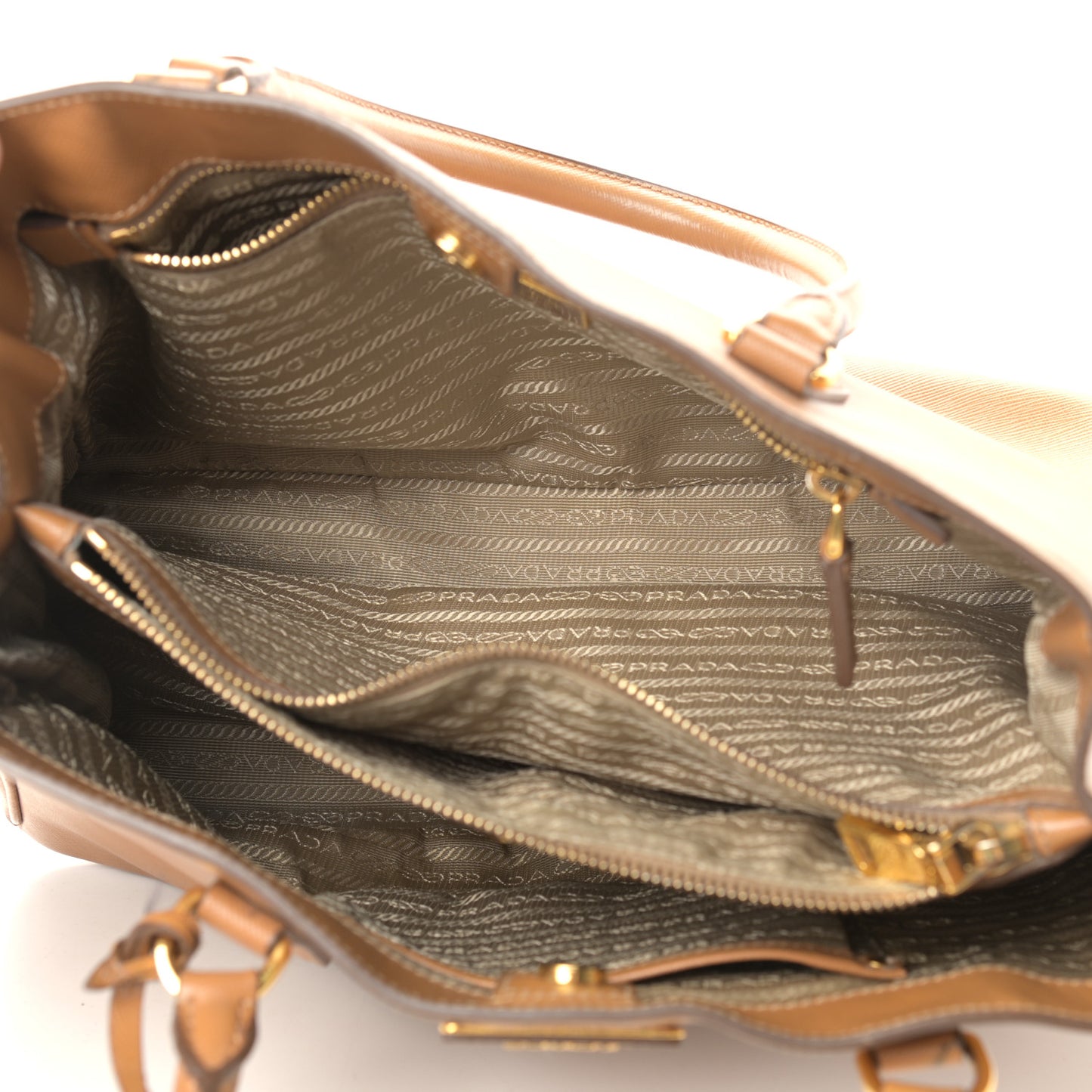 Saffiano Lux Small Tote Caramel