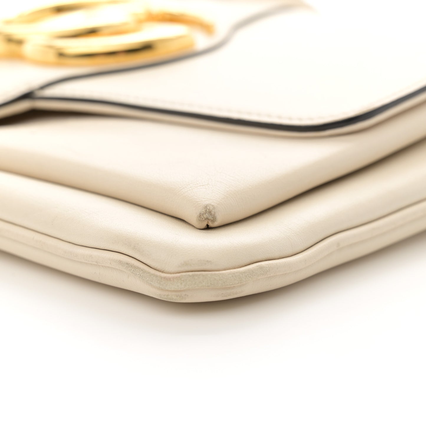 Calfskin Small Arli Flap Shoulder Bag Mystic White