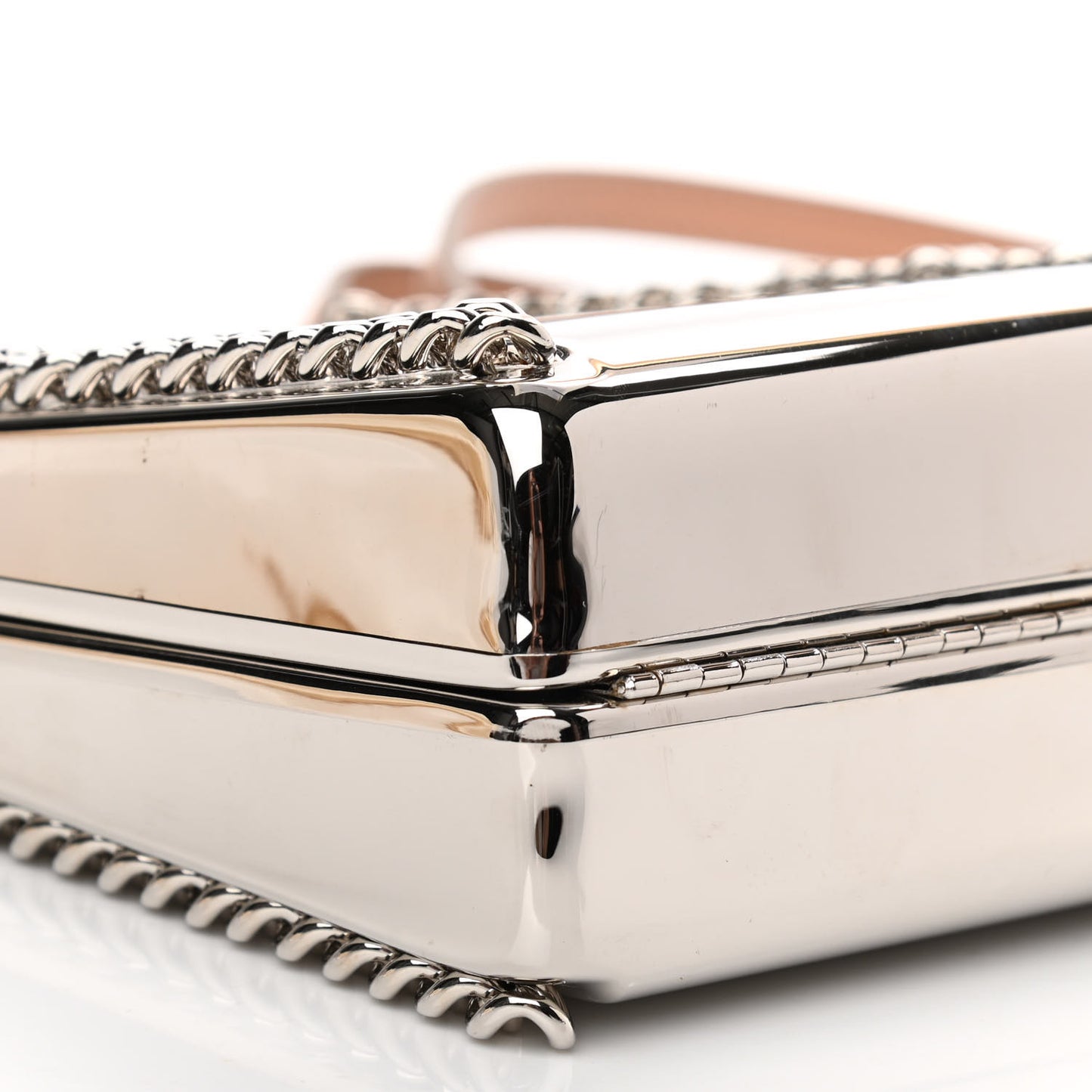 Polished Brass Mini Baby Bella Mirrored Bag Silver