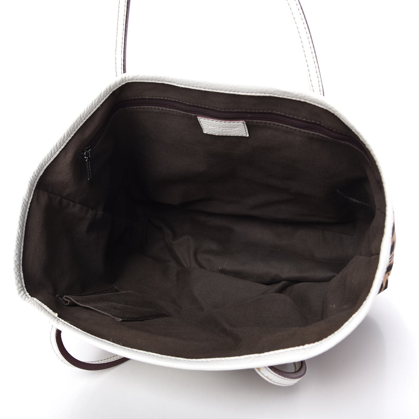 Canvas Leopard Print Medium Tote White