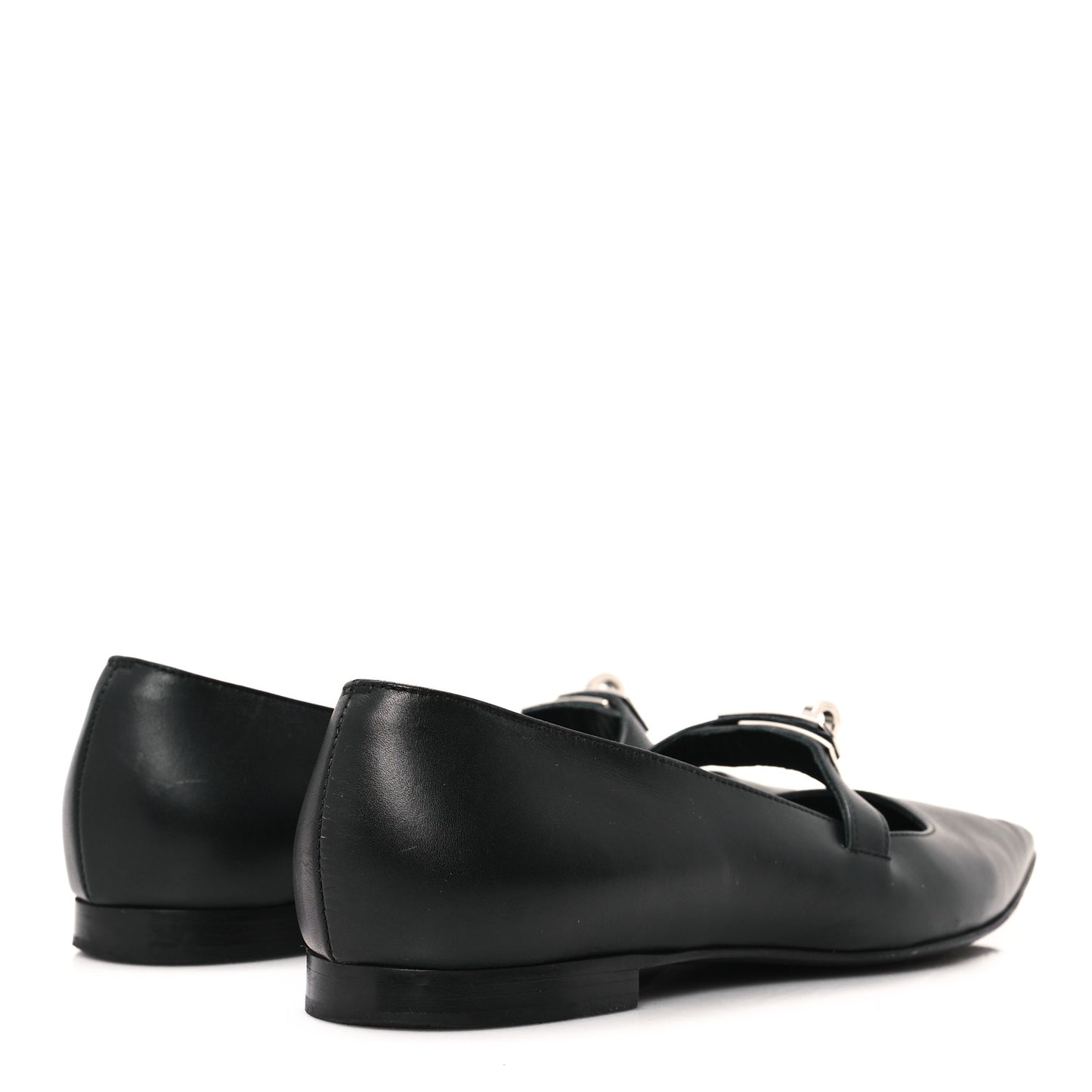 Calfskin Kelly Ballet Flats 37 Black