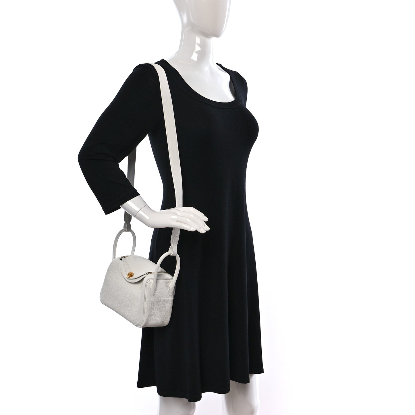 Taurillon Clemence Mini Lindy 20 New White