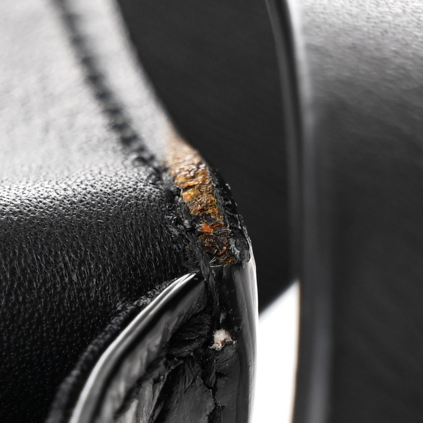 Crocodile Embossed Calfskin Four Ring Knuckle Crossbody Bag Black