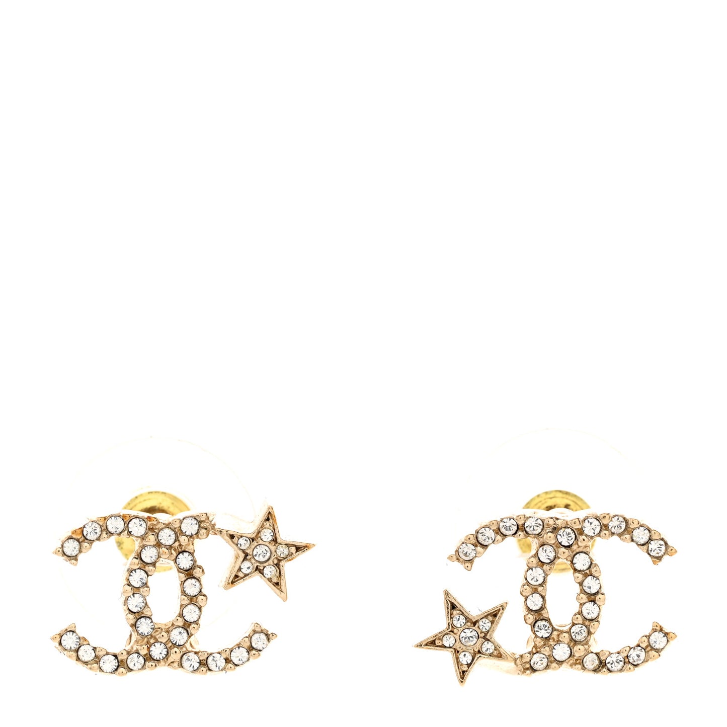 Crystal CC Starfall Earrings Gold