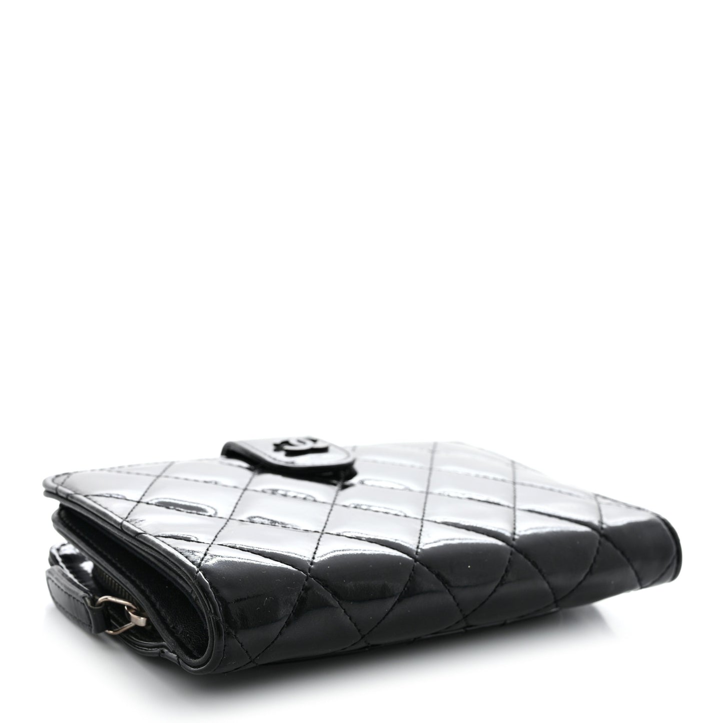 Patent CC French Wallet Black