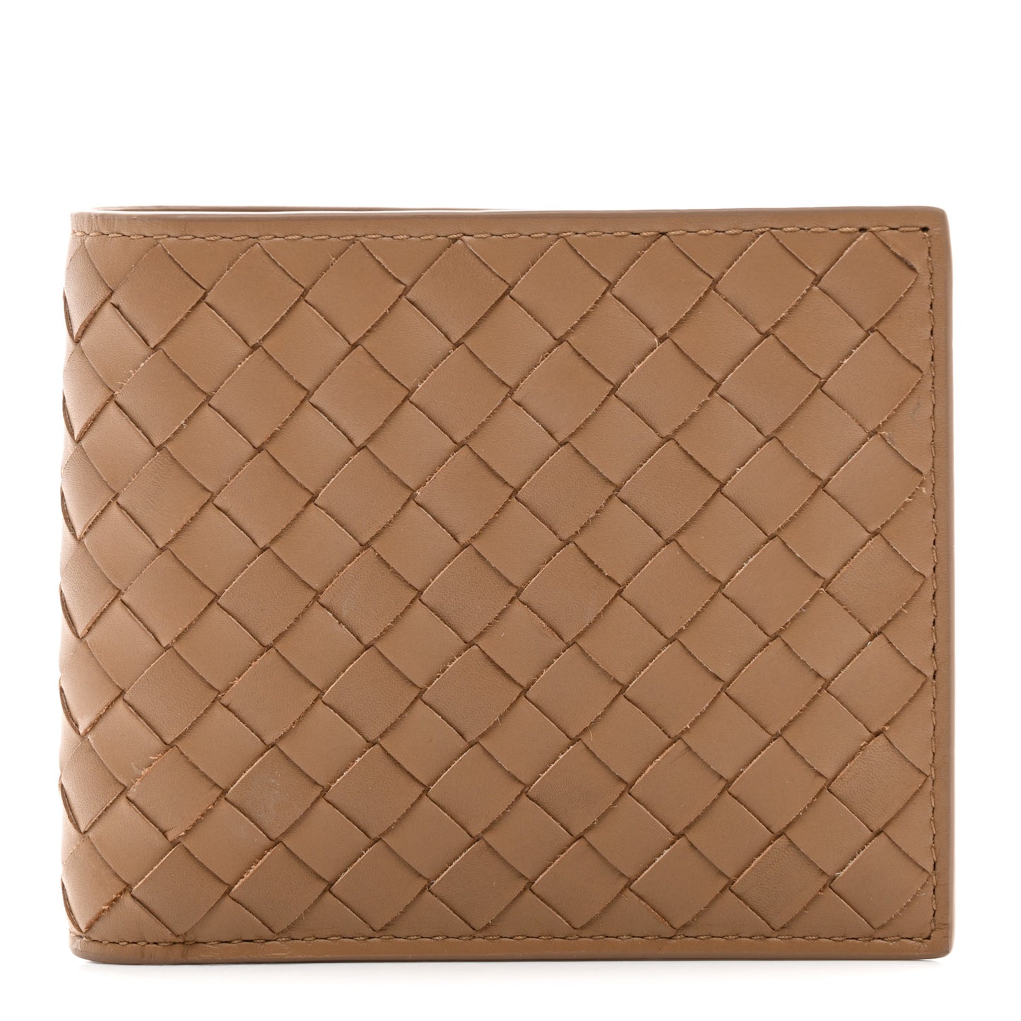 Nappa Intrecciato Bi-Fold Wallet Brown