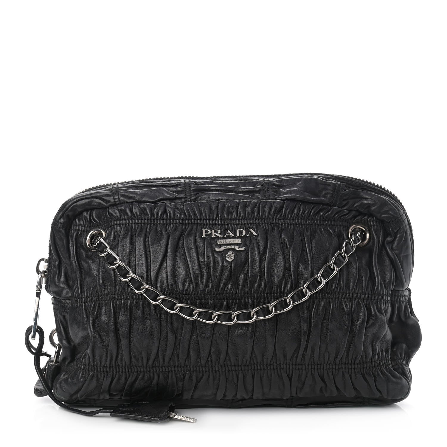 Prada Nappa Gaufre Satchel Black 930903 – FASHIONPHILE