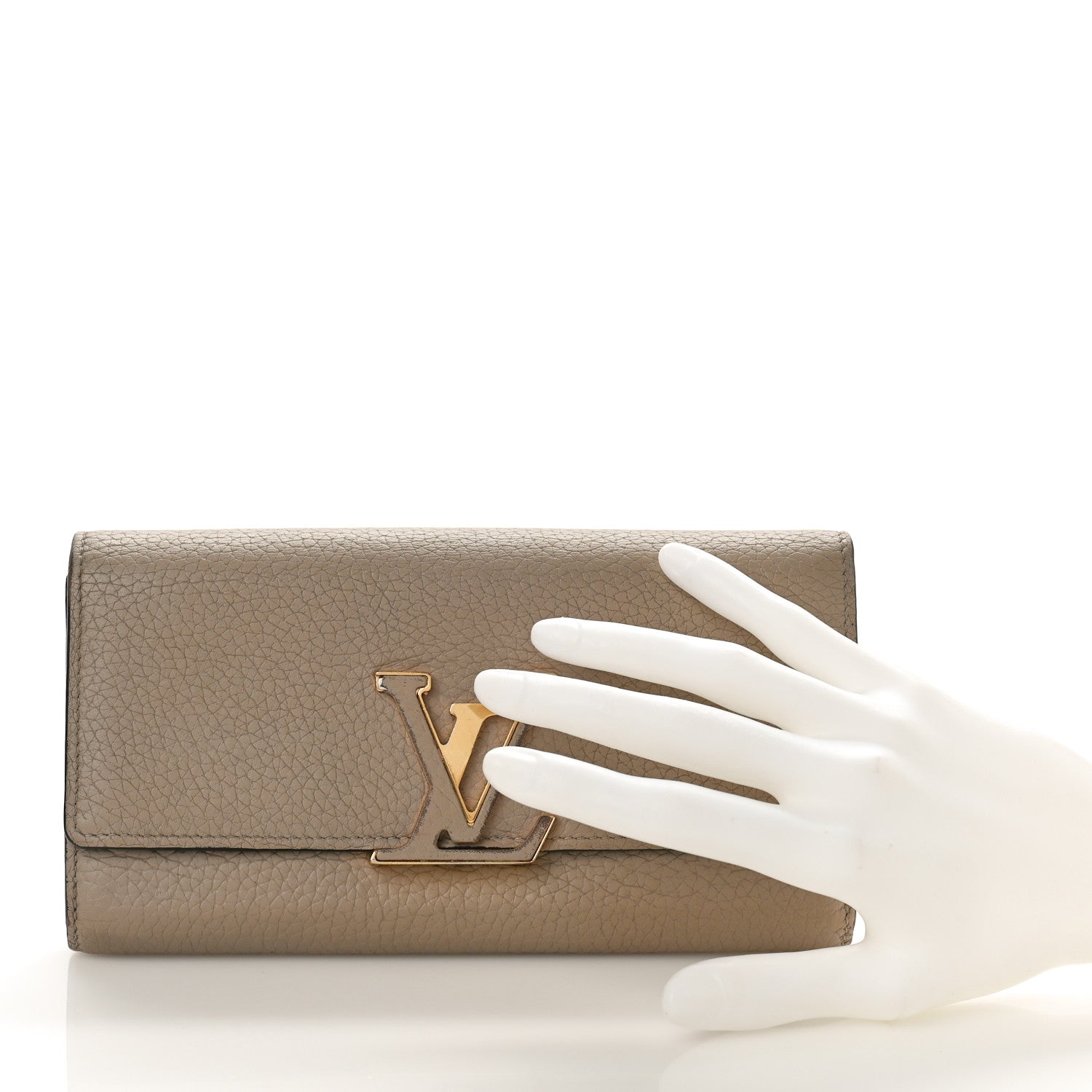 Louis Vuitton Taurillon Capucines Wallet Galet 2 of 12